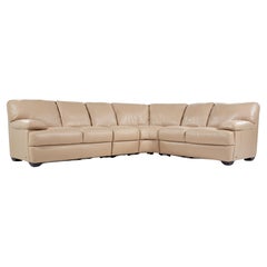 Used Natuzzi Leather Sectional Sofa