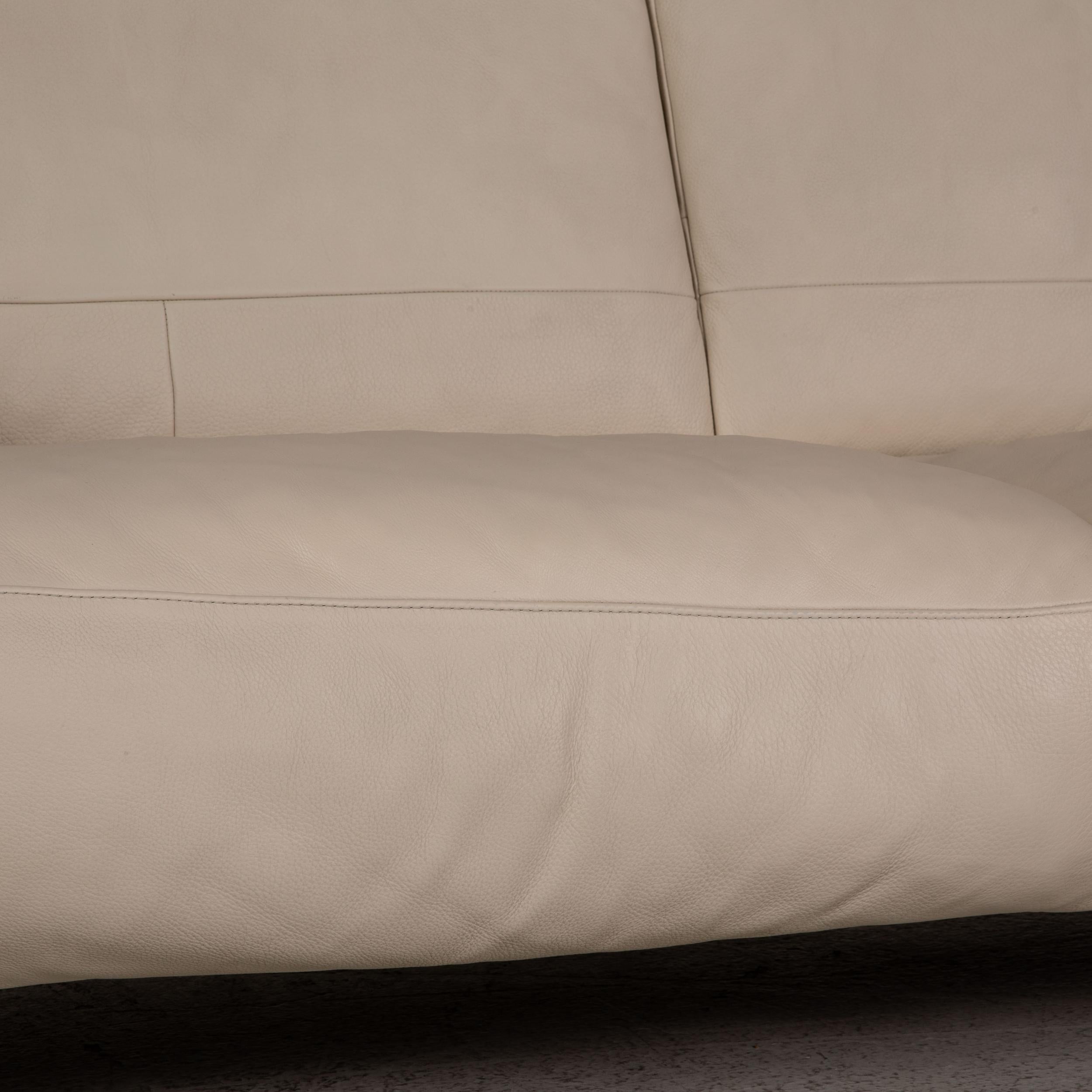 natuzzi cream leather sofa