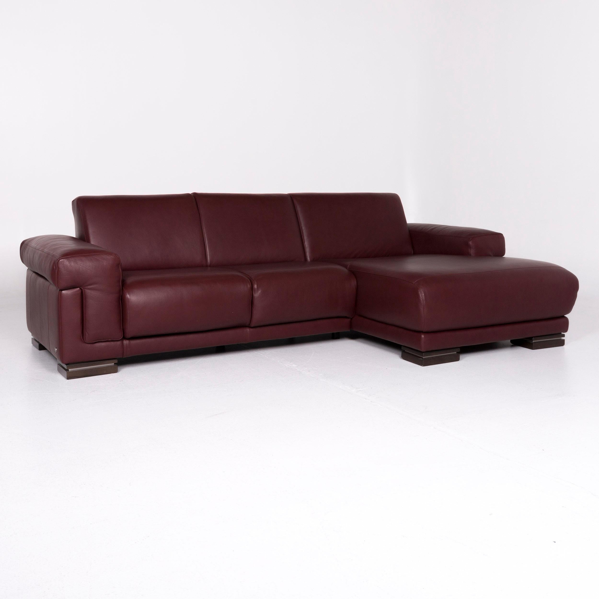 natuzzi red leather sofa