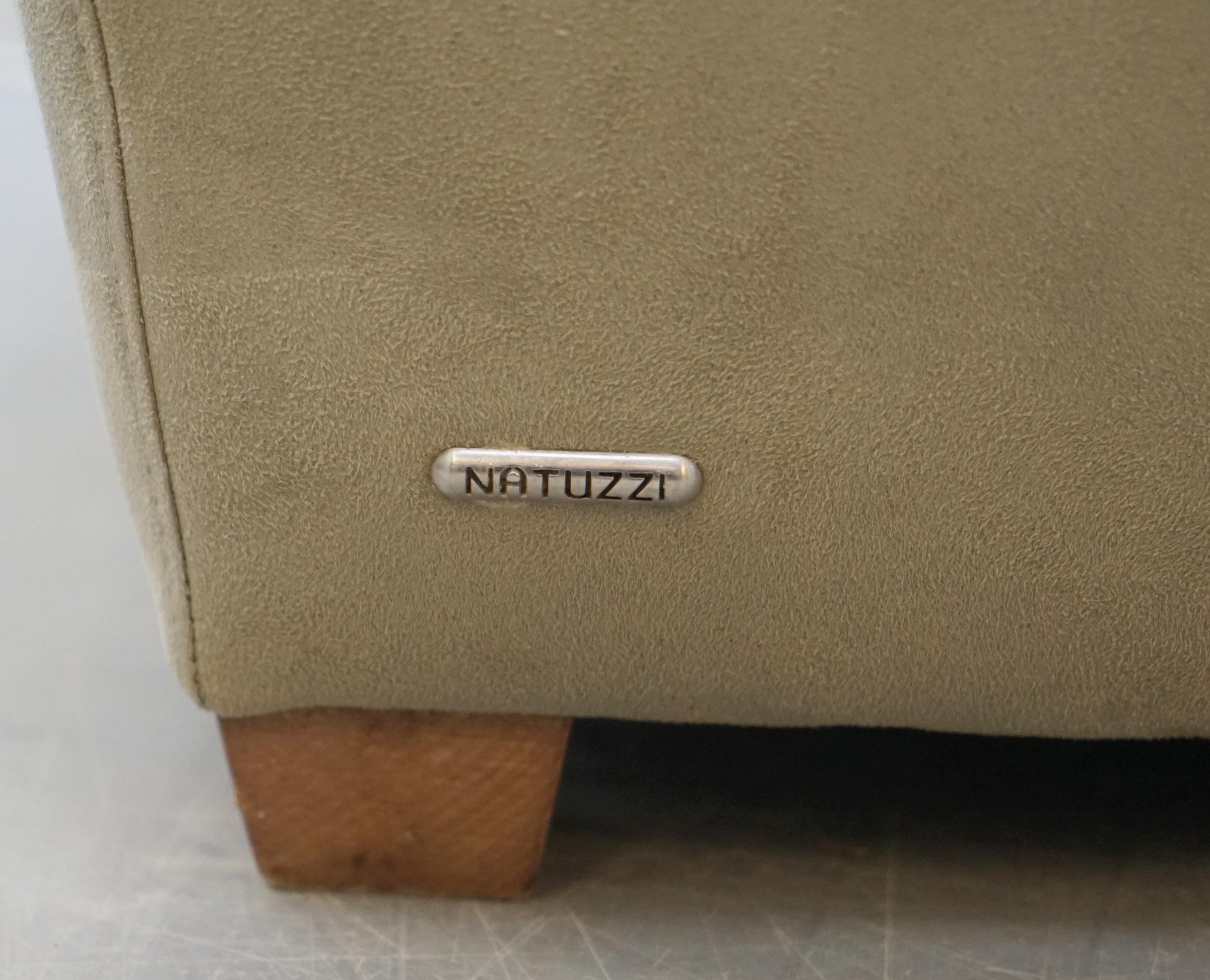Natuzzi Made in Italy Suede Grey Upholstery Armchair Professionally Cleaned 10