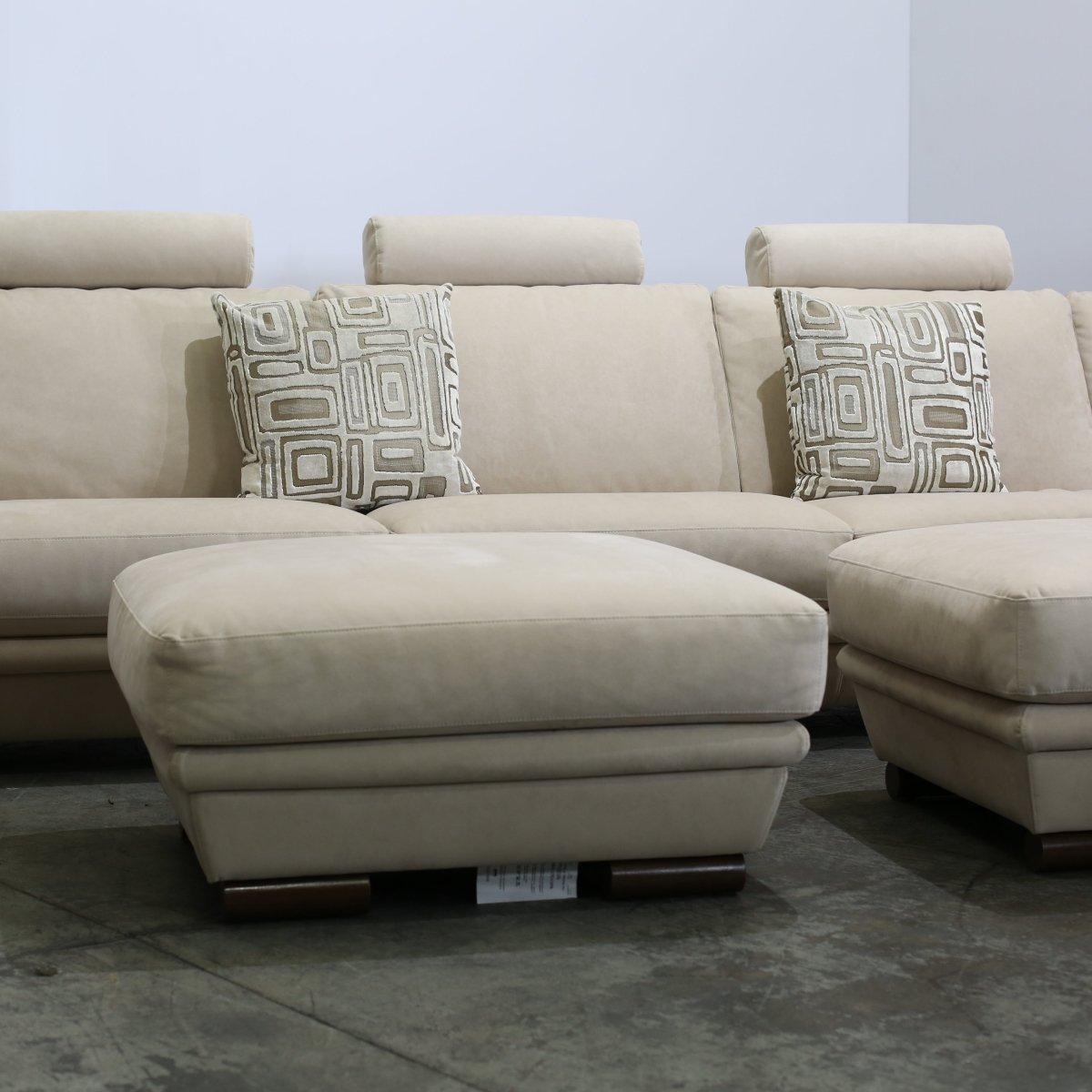 Suede Natuzzi Plaza Large Sectional Sofa For Sale