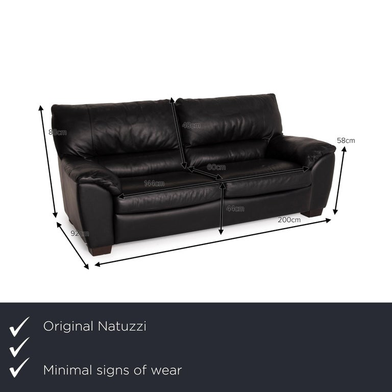 Natuzzi Two-Seater Leather Sofa at natuzzi black leather couch, natuzzi black leather sofa