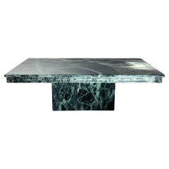 Natuzzi Vintage Italian Green Marble Coffee Table, circa 1970s