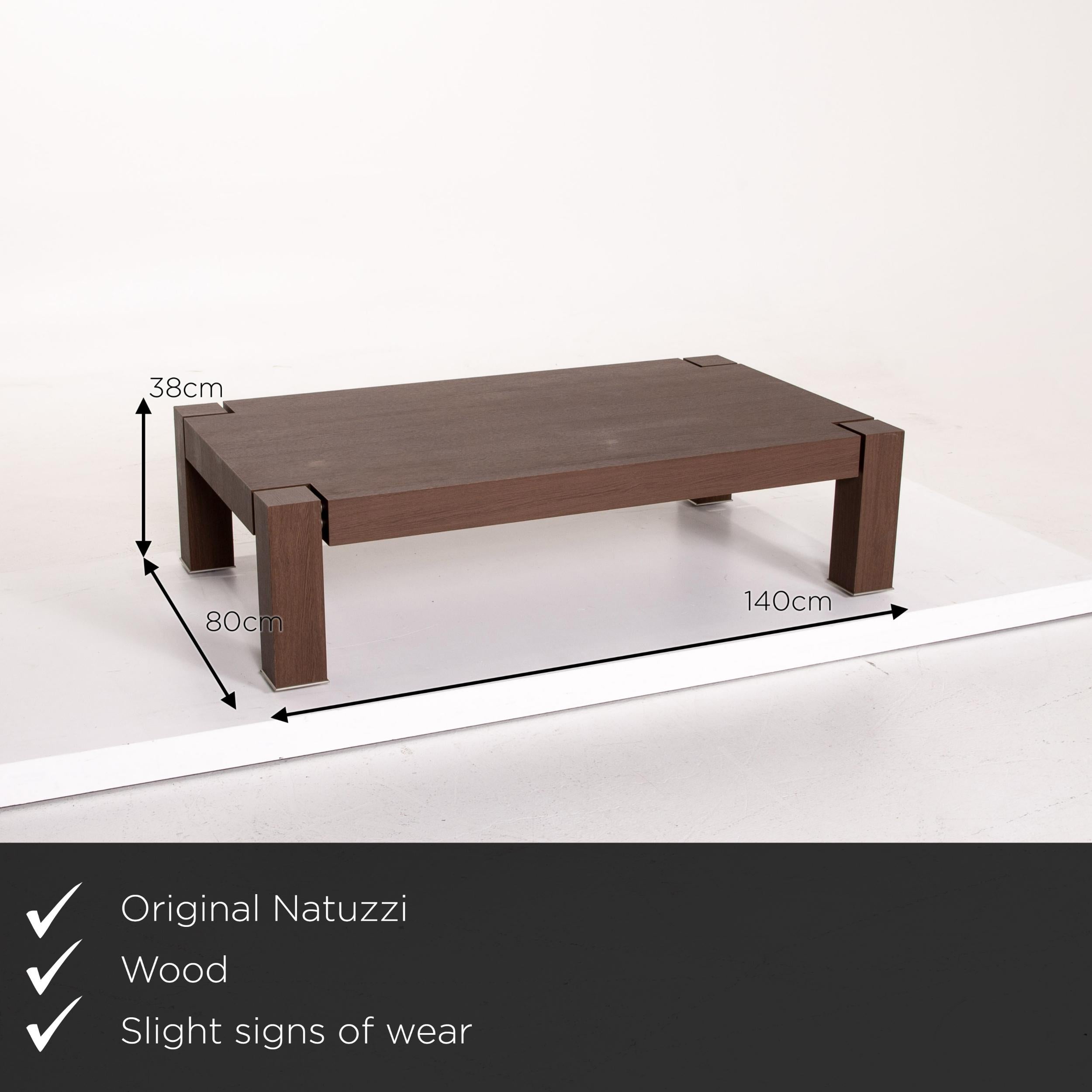 We present to you a Natuzzi wooden coffee table brown table.
    
 

 Product measurements in centimeters:
 

Depth 80
Width 140
Height 38.




 