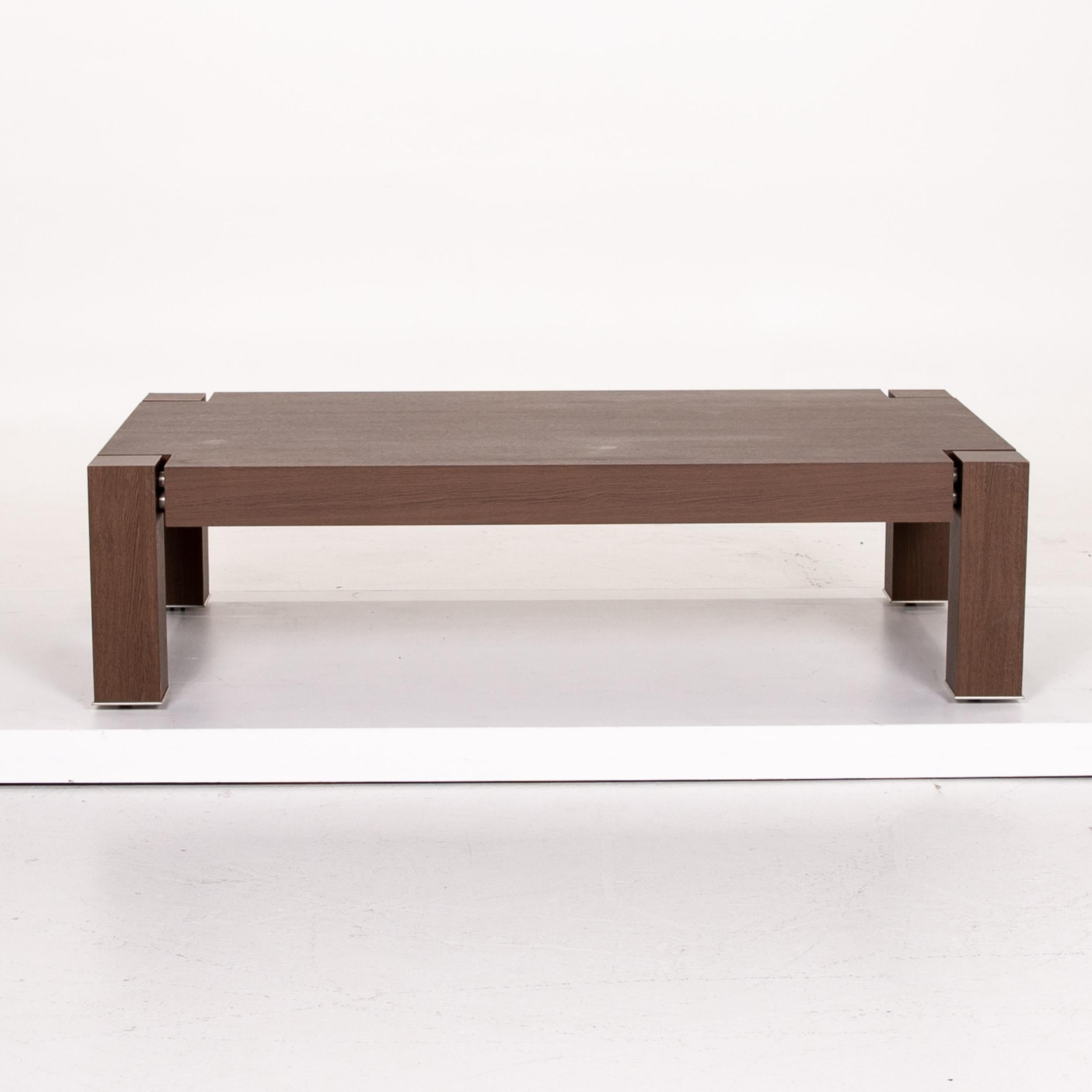 Contemporary Natuzzi Wooden Coffee Table Brown Table For Sale