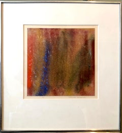 1971 New York Indian Abstract Expressionist Color Field Painting Natvar Bhavsar