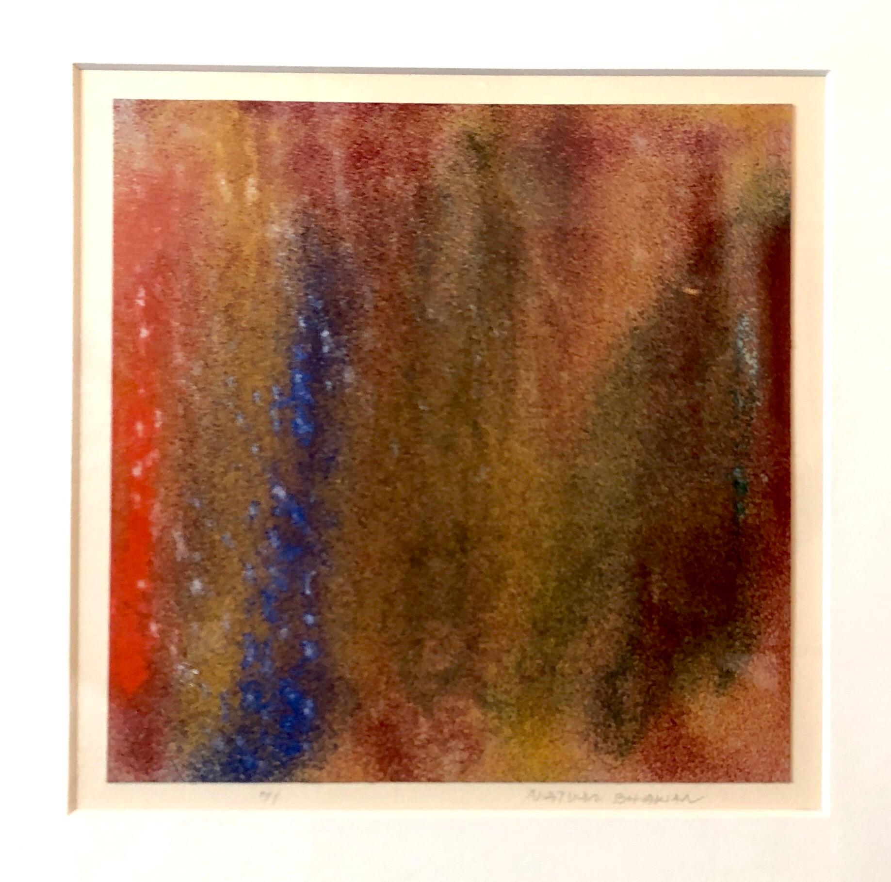 1971 New York Indian Abstract Expressionist Color Field Painting Natvar Bhavsar 1