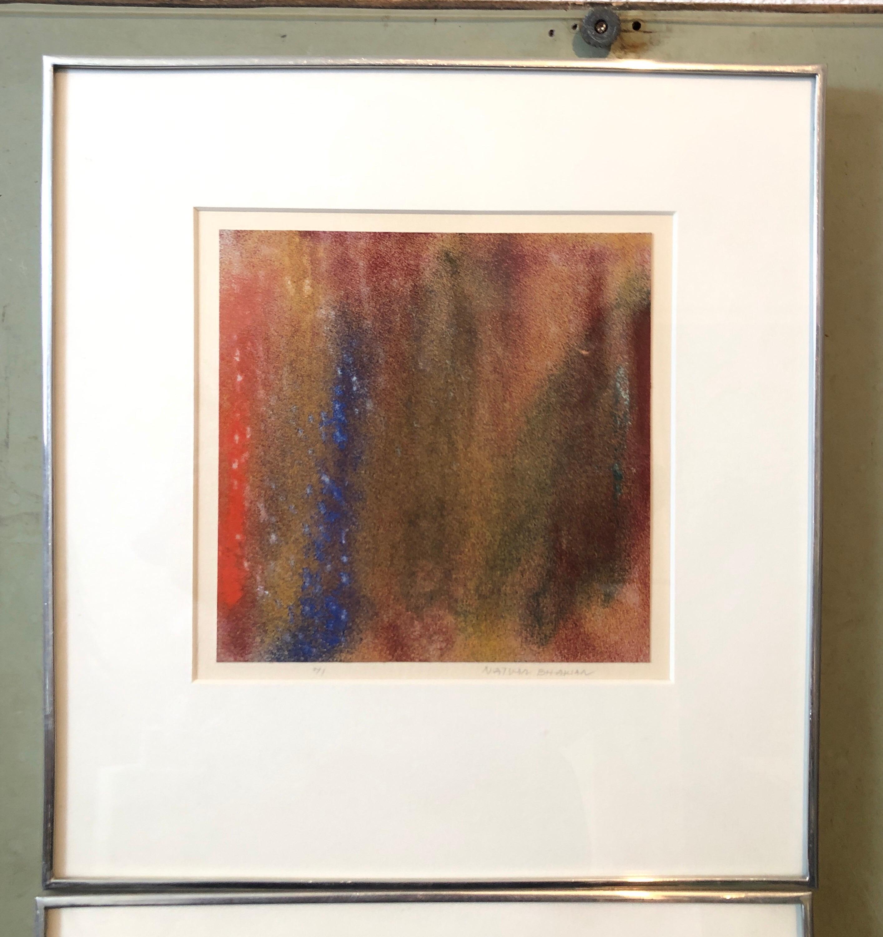 1971 New York Indian Abstract Expressionist Color Field Painting Natvar Bhavsar 2