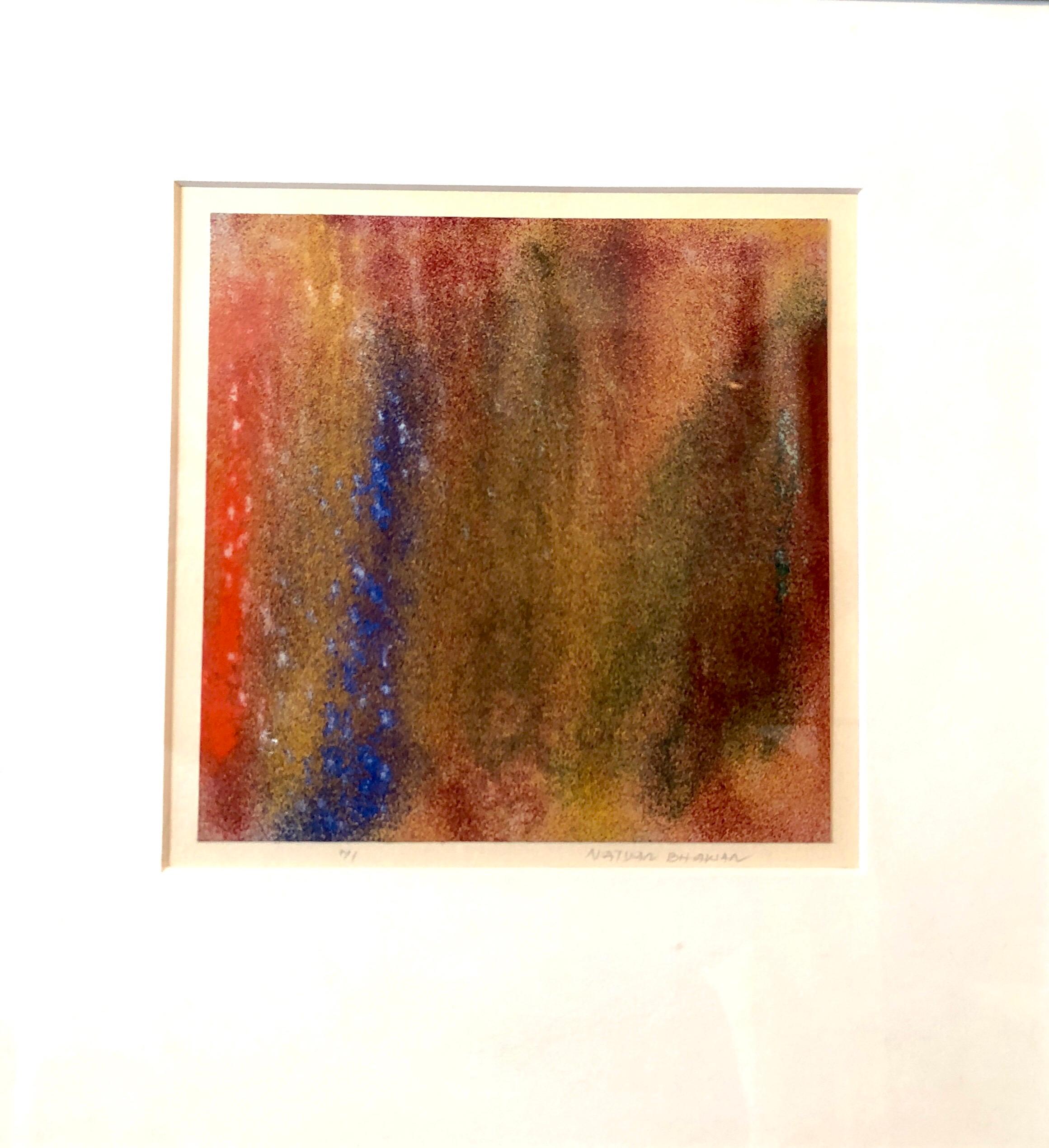 1971 New York Indian Abstract Expressionist Color Field Painting Natvar Bhavsar 3