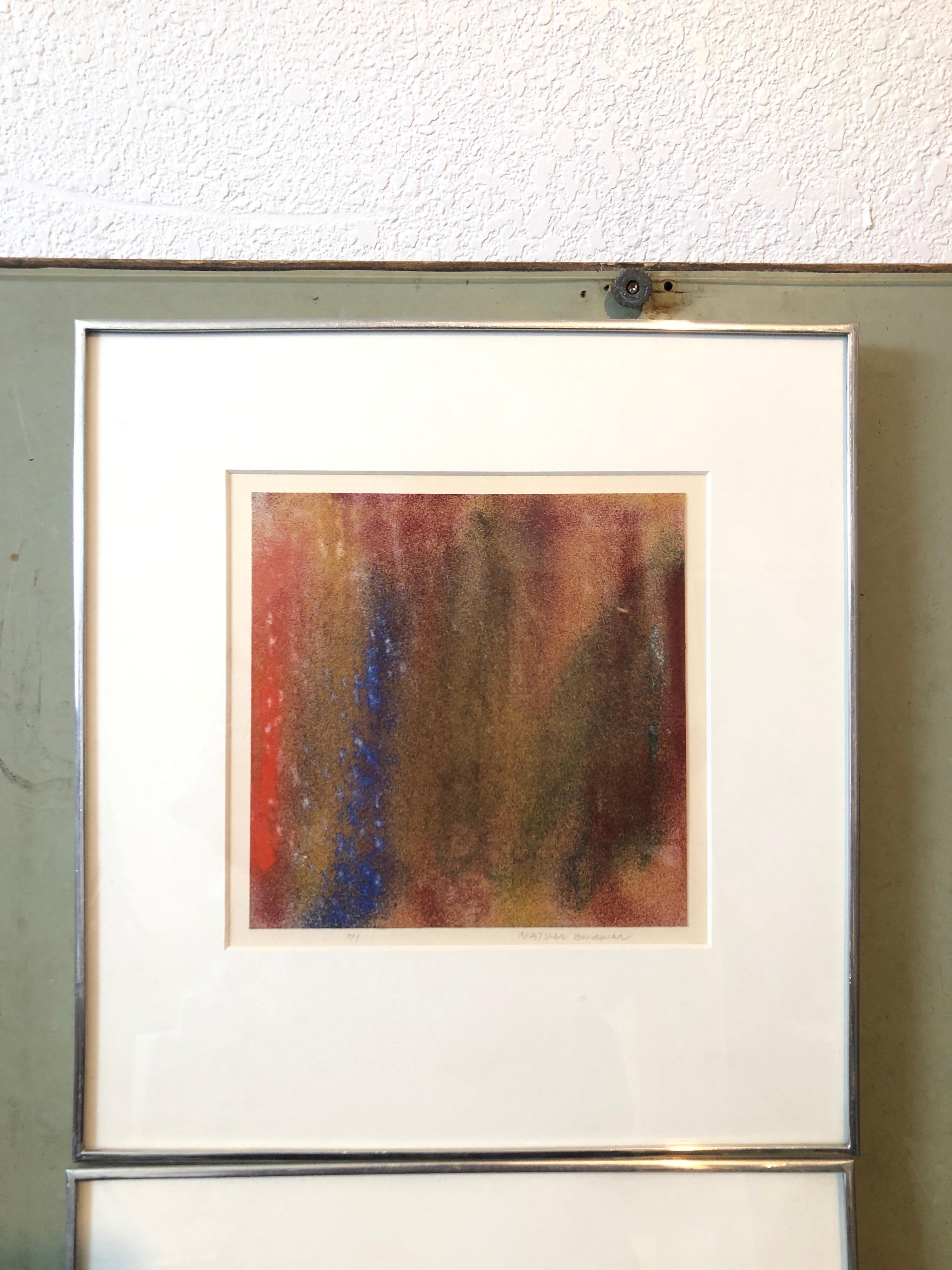 1971 New York Indian Abstract Expressionist Color Field Painting Natvar Bhavsar 4