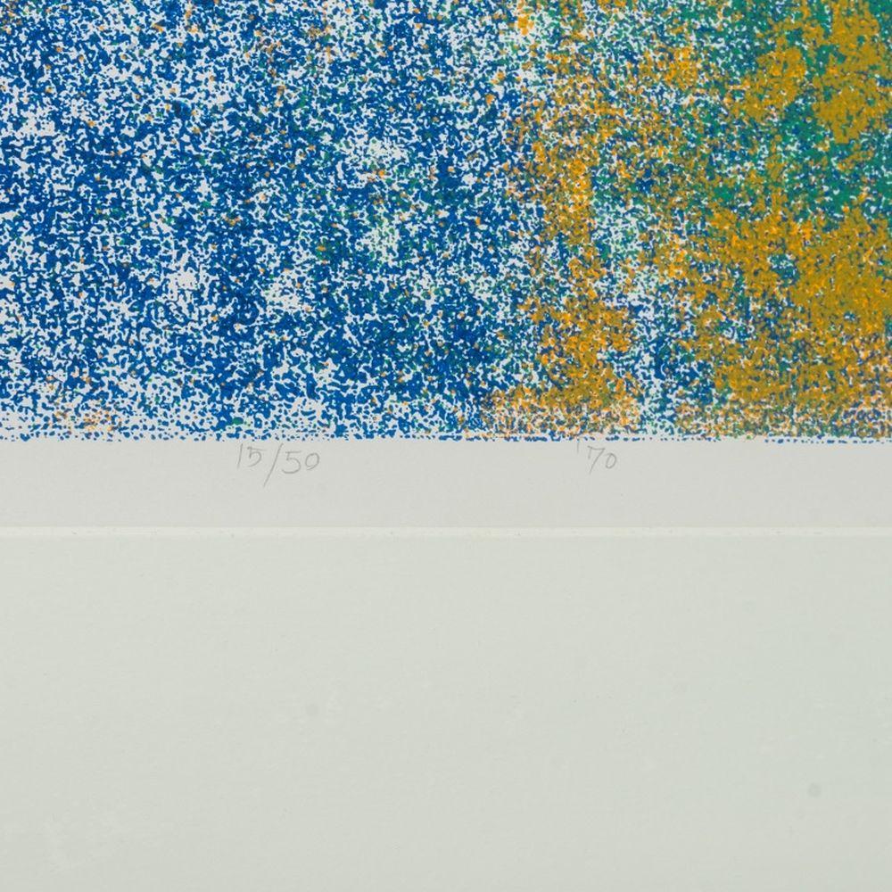 Cool Tones Color Field - Abstract Expressionist Print by Natvar Bhavsar