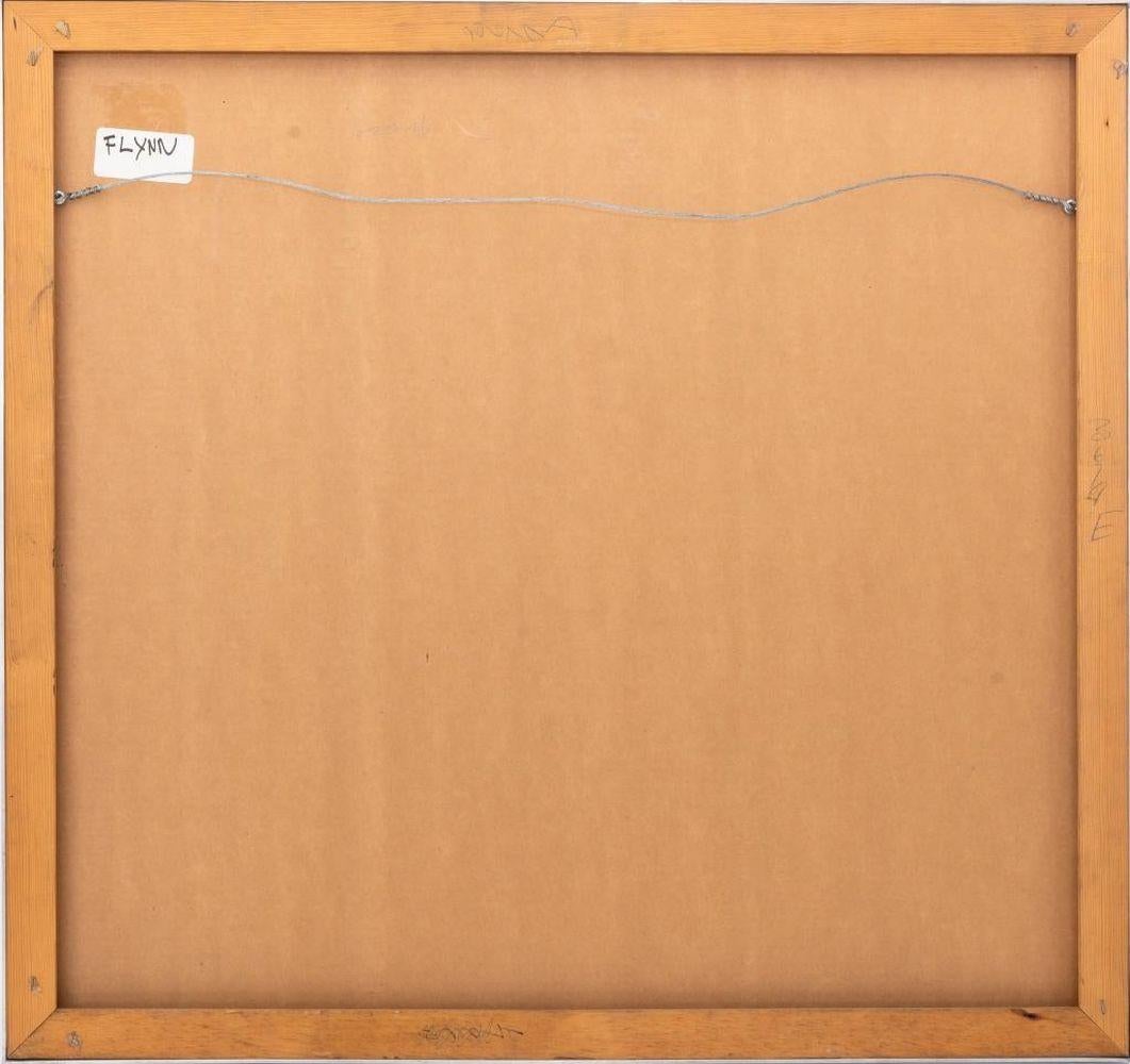 Natvar Bhavsar (Indian/American, b. 1934), Cool Tones Color Field, Serigraph on Paper, 1970, blue, green, and ochre dots, numbered edition 