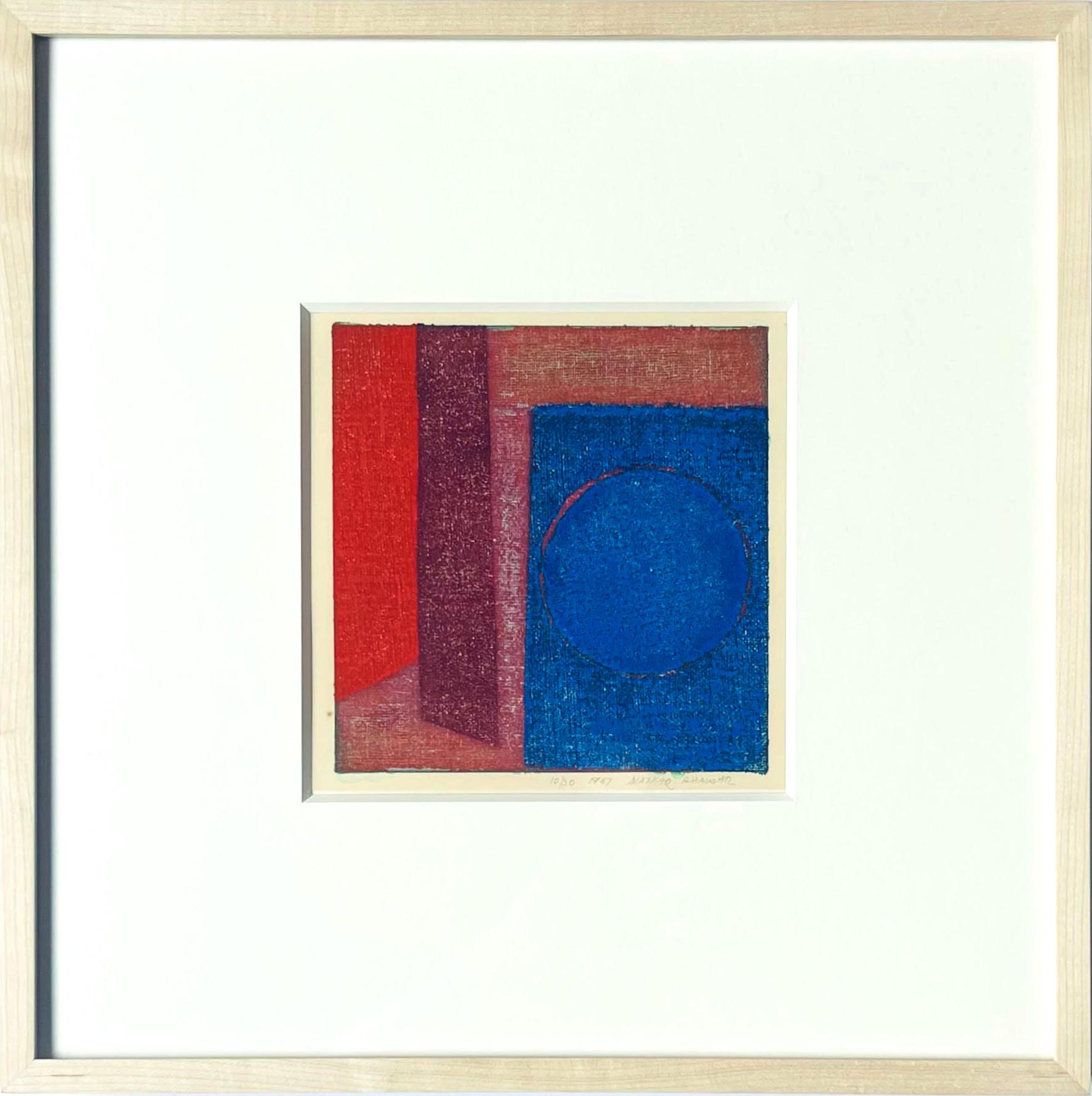 Untitled mid 1960s abstraction - Color-Field Print by Natvar Bhavsar