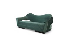 Modern Nau Sofa in Cotton Velvet by Brabbu