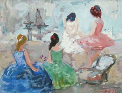 Ballerinas. 1980. Cardboard, tempera, 19x24 cm