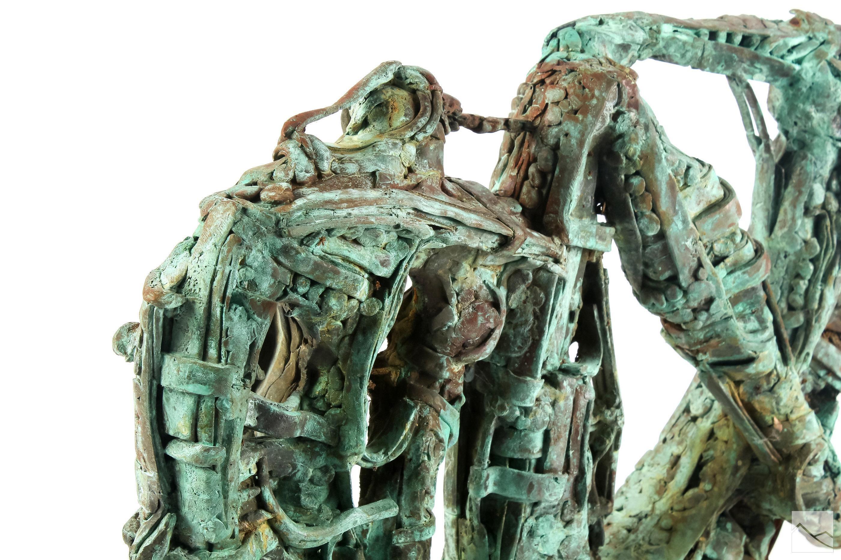 Scultura in bronzo astratta modernista argentina brutalista ebrea latino-americana - Sculpture Astratto di Naum Knop
