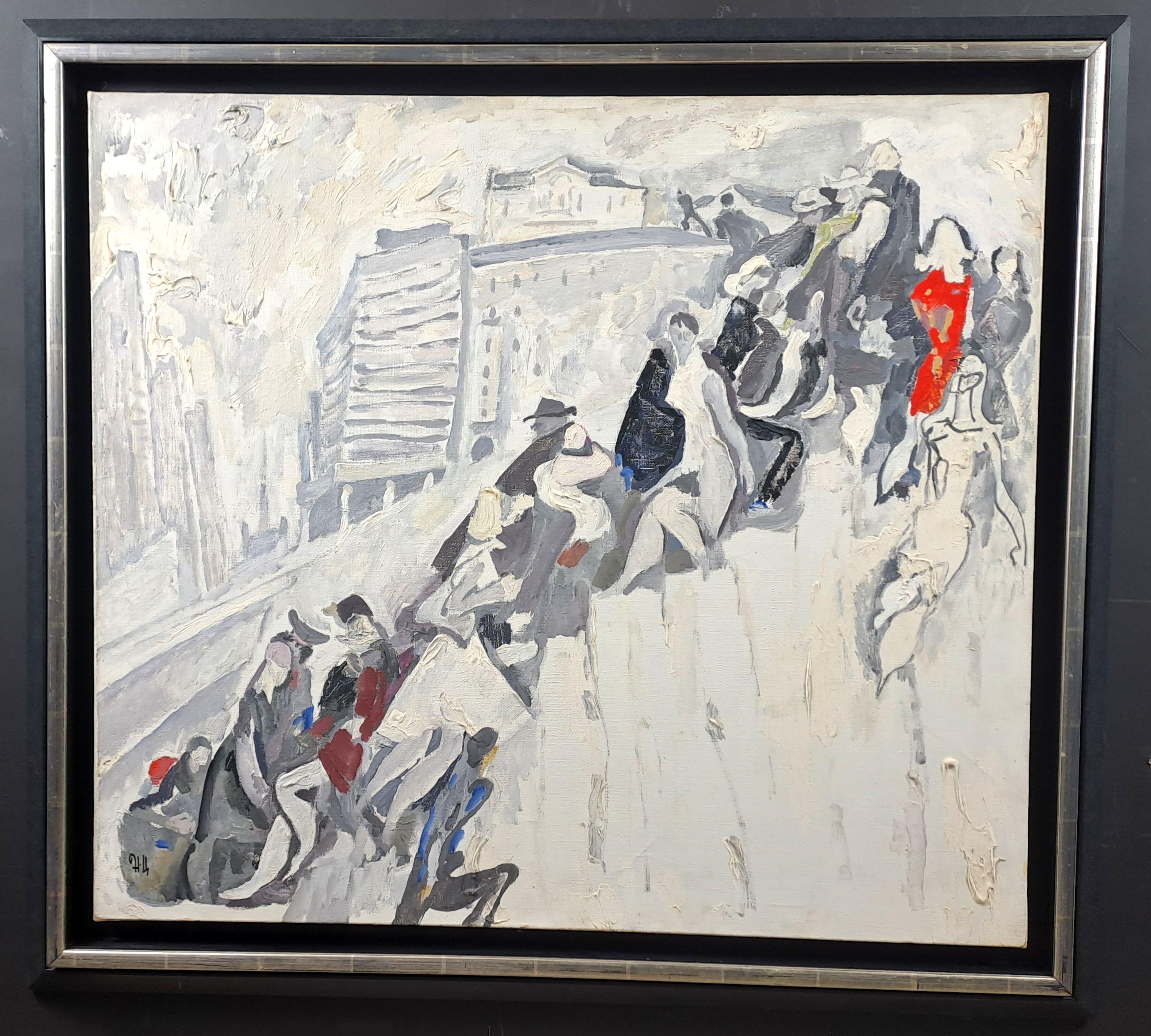 Naum Zeitlin (1909-1997) / - Öl auf Leinwand datiert und signiert - The Staircase im Angebot 2