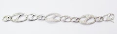 Nautical Anchor Link Bracelet 18k White Gold and 1.5 Carat of White Diamonds