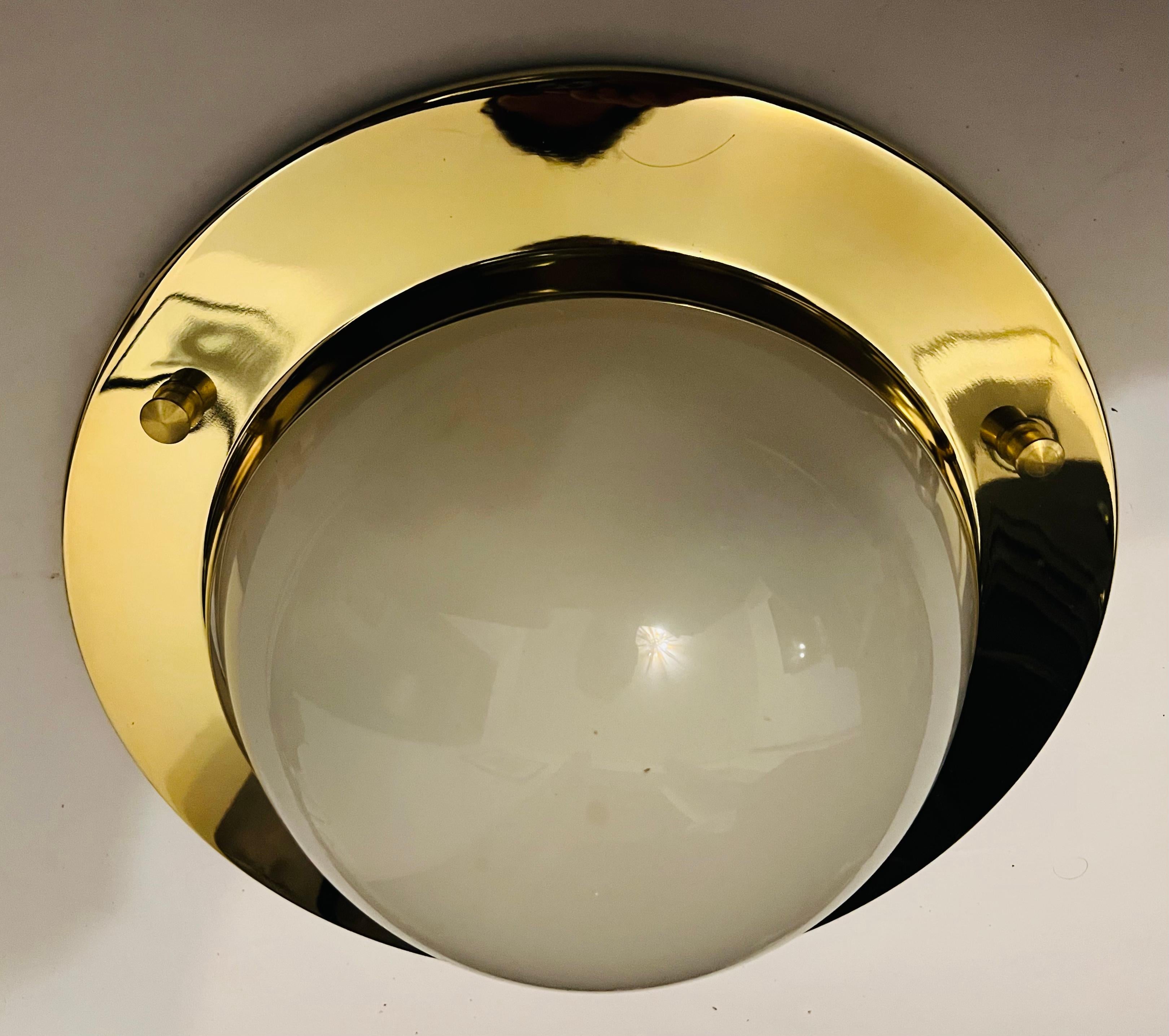 Mid-20th Century Nautical Azucena 1960 Luigi Caccia Dominioni Italian Mid Century Flush Lamp