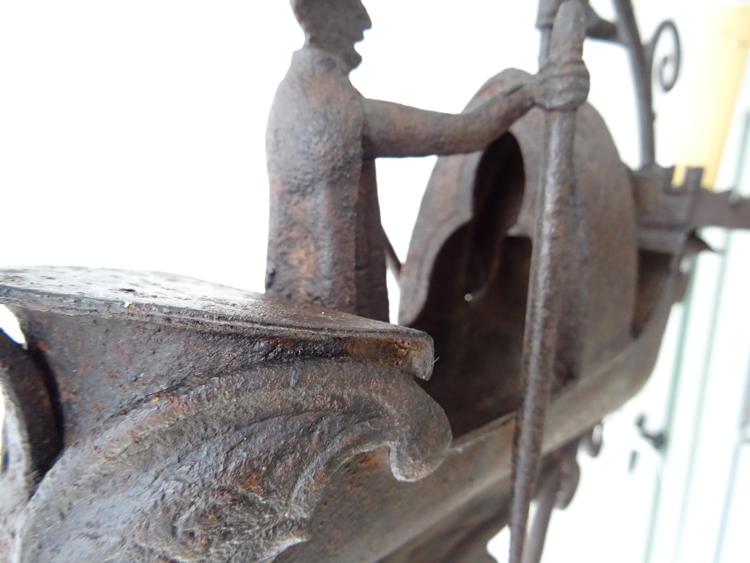 Lustre de bateaux nautiques en fer forgé Cocca Anseatica vénitien, vers 1900 en vente 6
