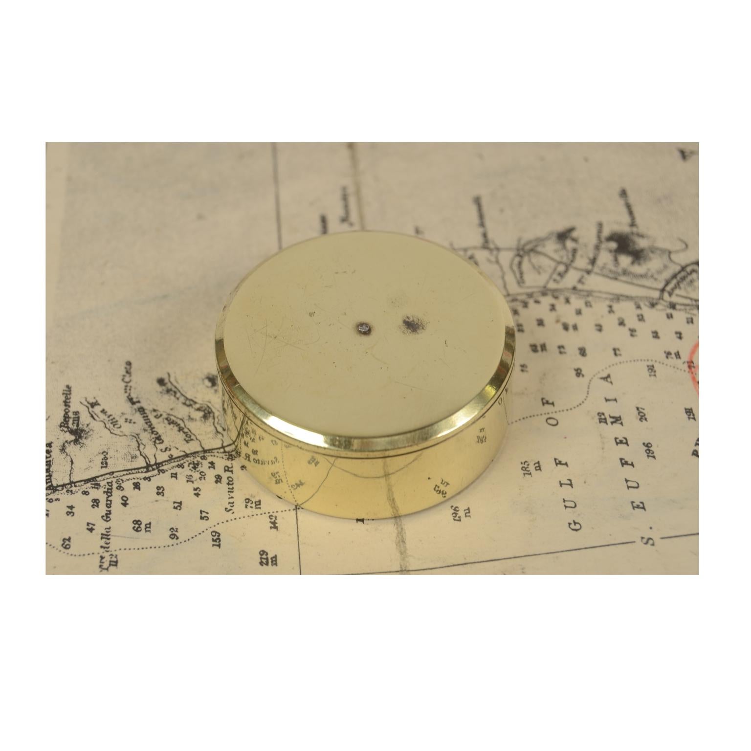 Nautical Brass Compass Made in the Mid-19th Century 1