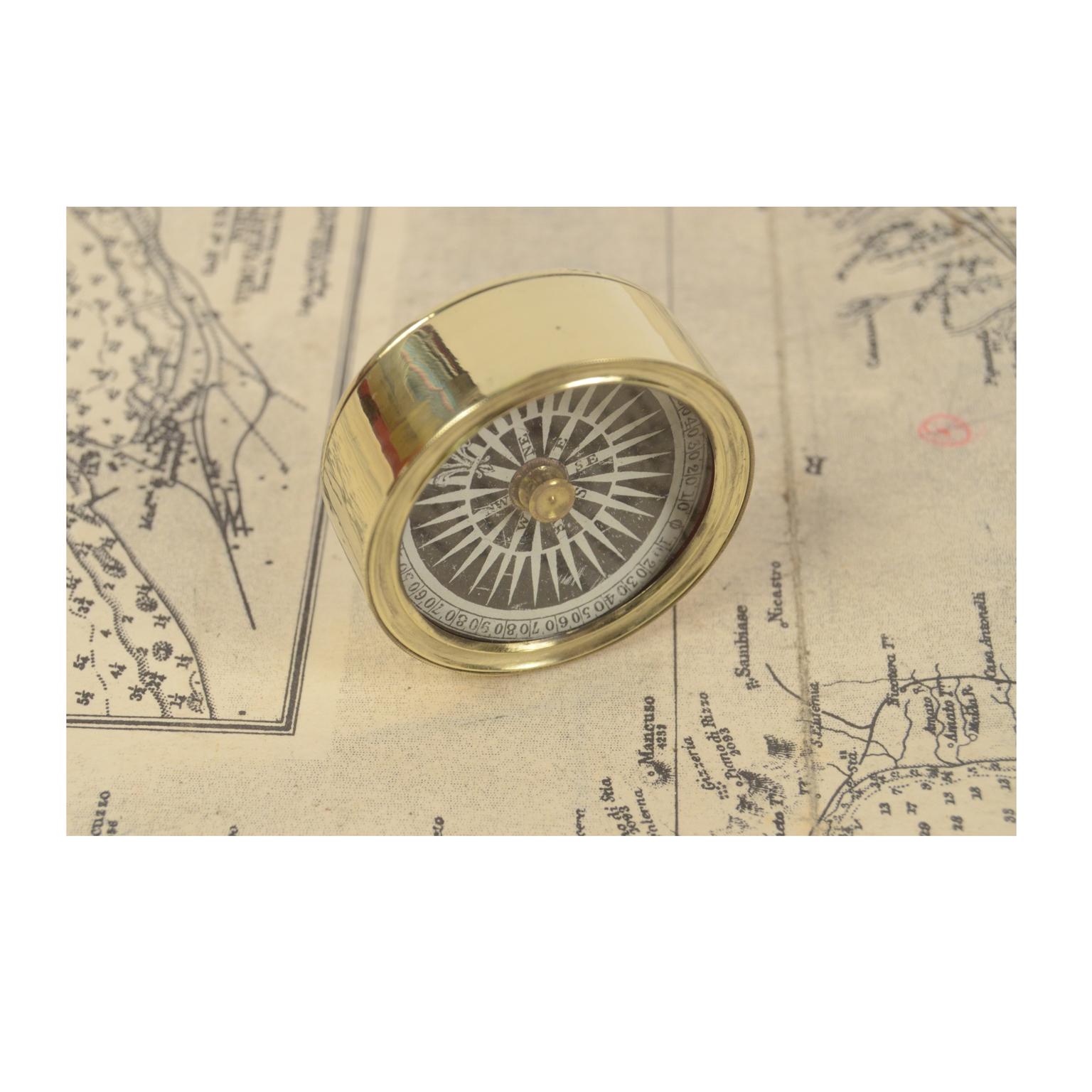 Nautical Brass Compass Made in the Mid-19th Century 2