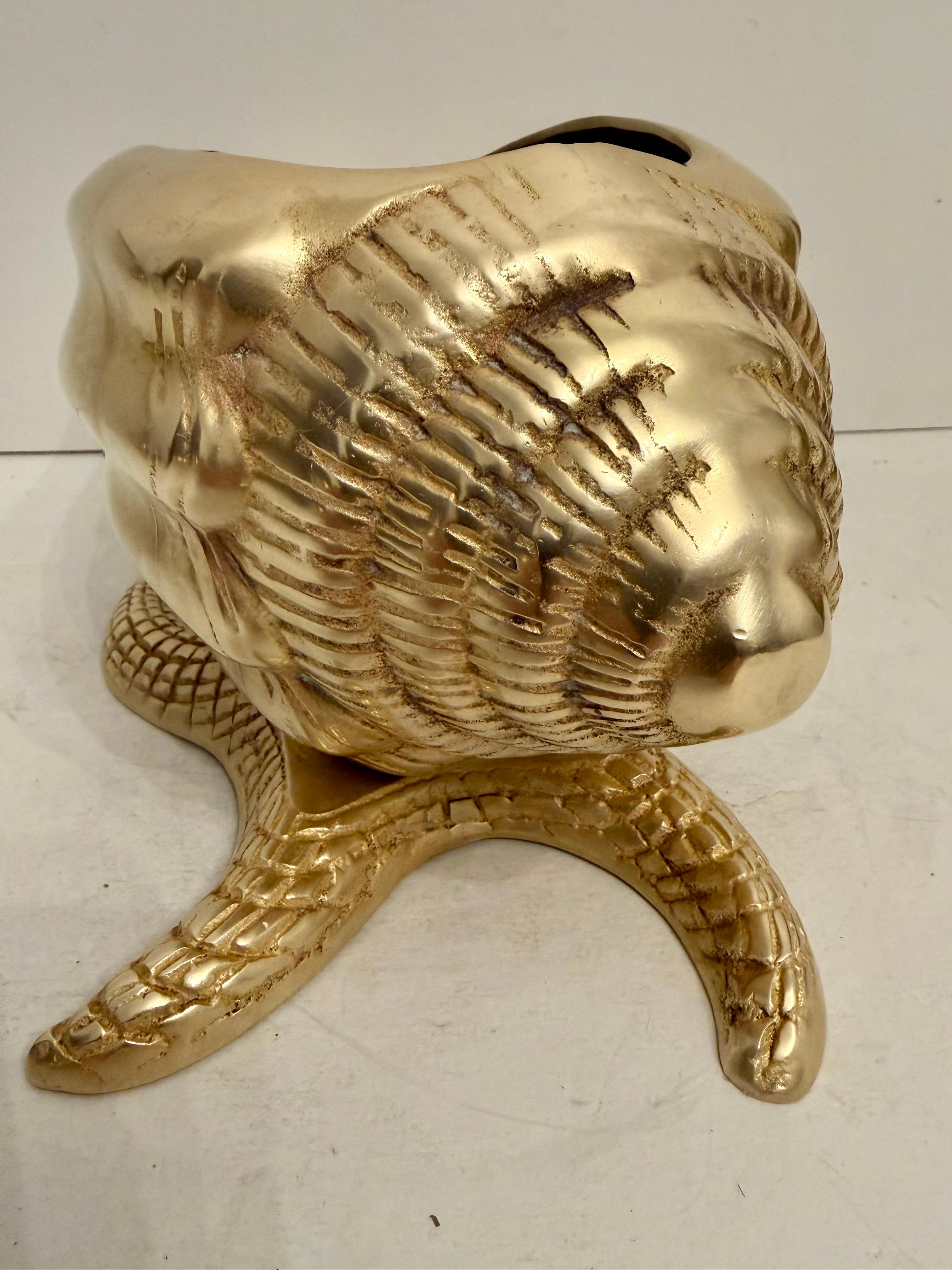 Nautical Brass Sea Shell on Starfish Base Planter Bon état - En vente à New York, NY