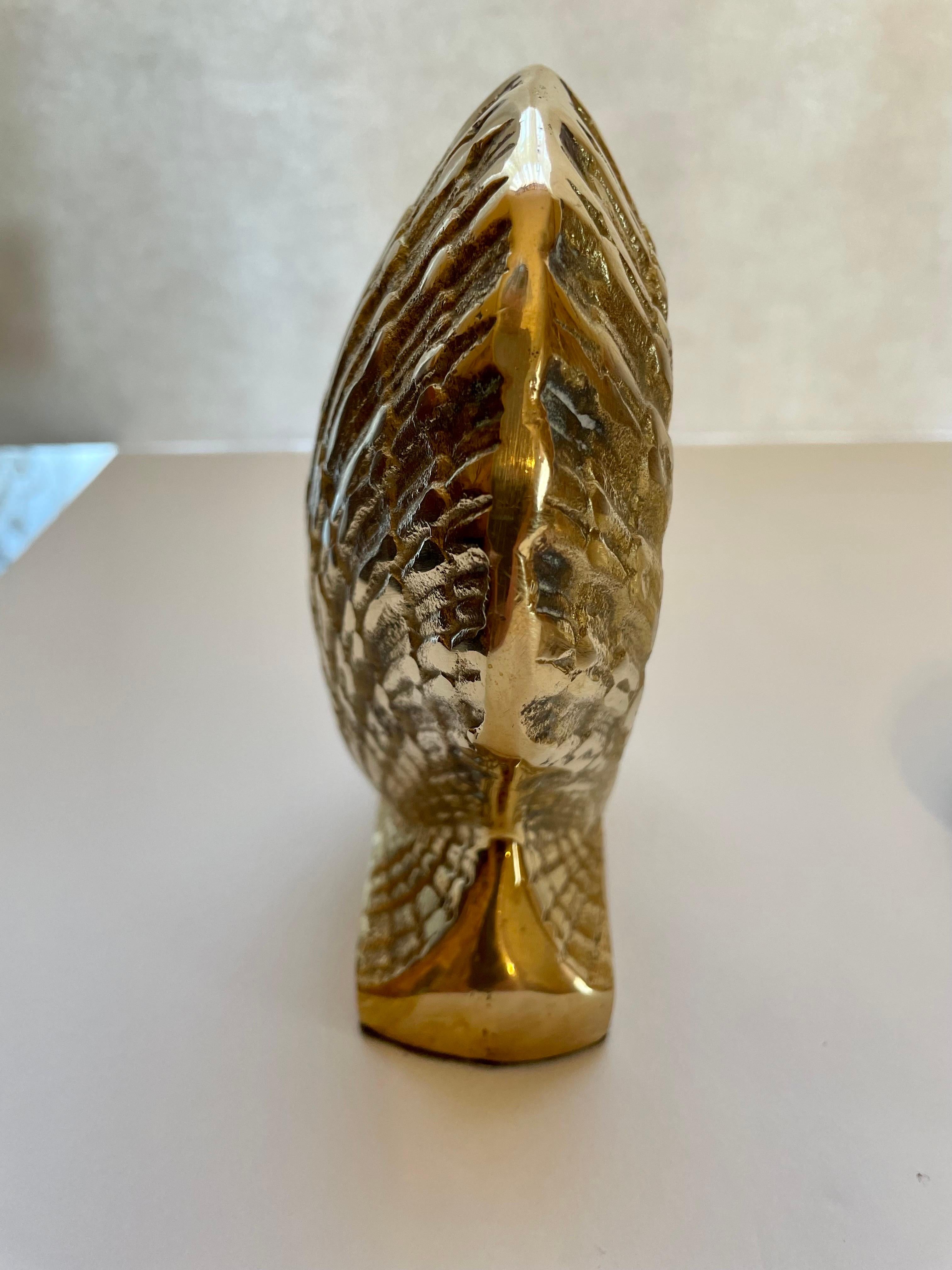 Nautical Brass Seashell Bookends For Sale 2