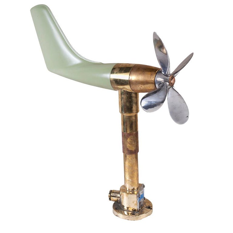 Nautical Brass Ship's Anemometer and Aerovane Wind Instrument, circa