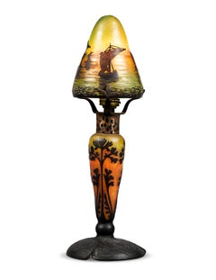 Nautische Kamee-Lampe von Daum Nancy