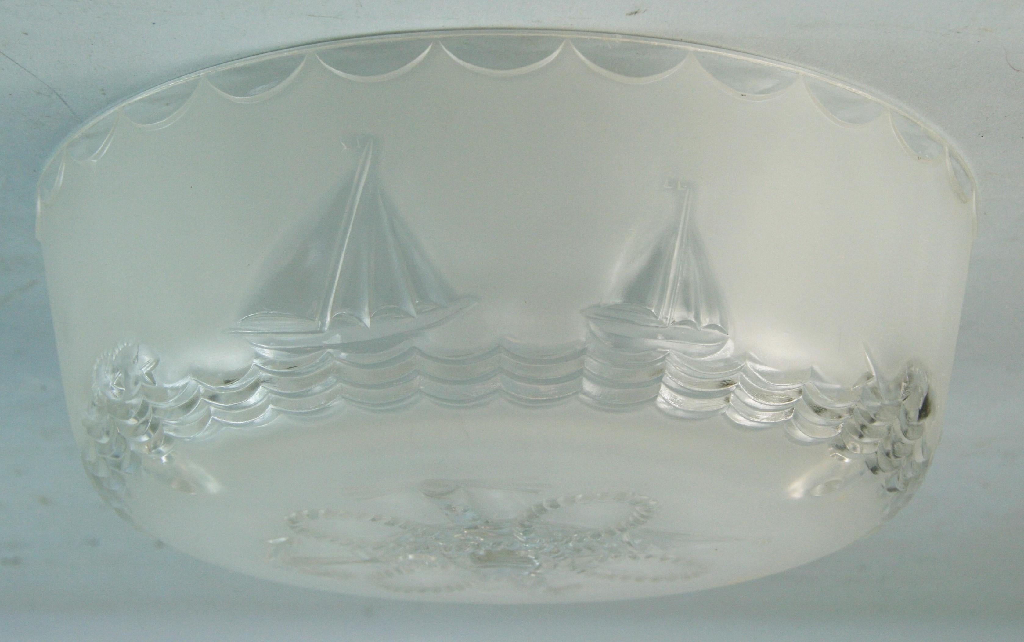 Nautical Clear Glass Flushmount For Sale 1