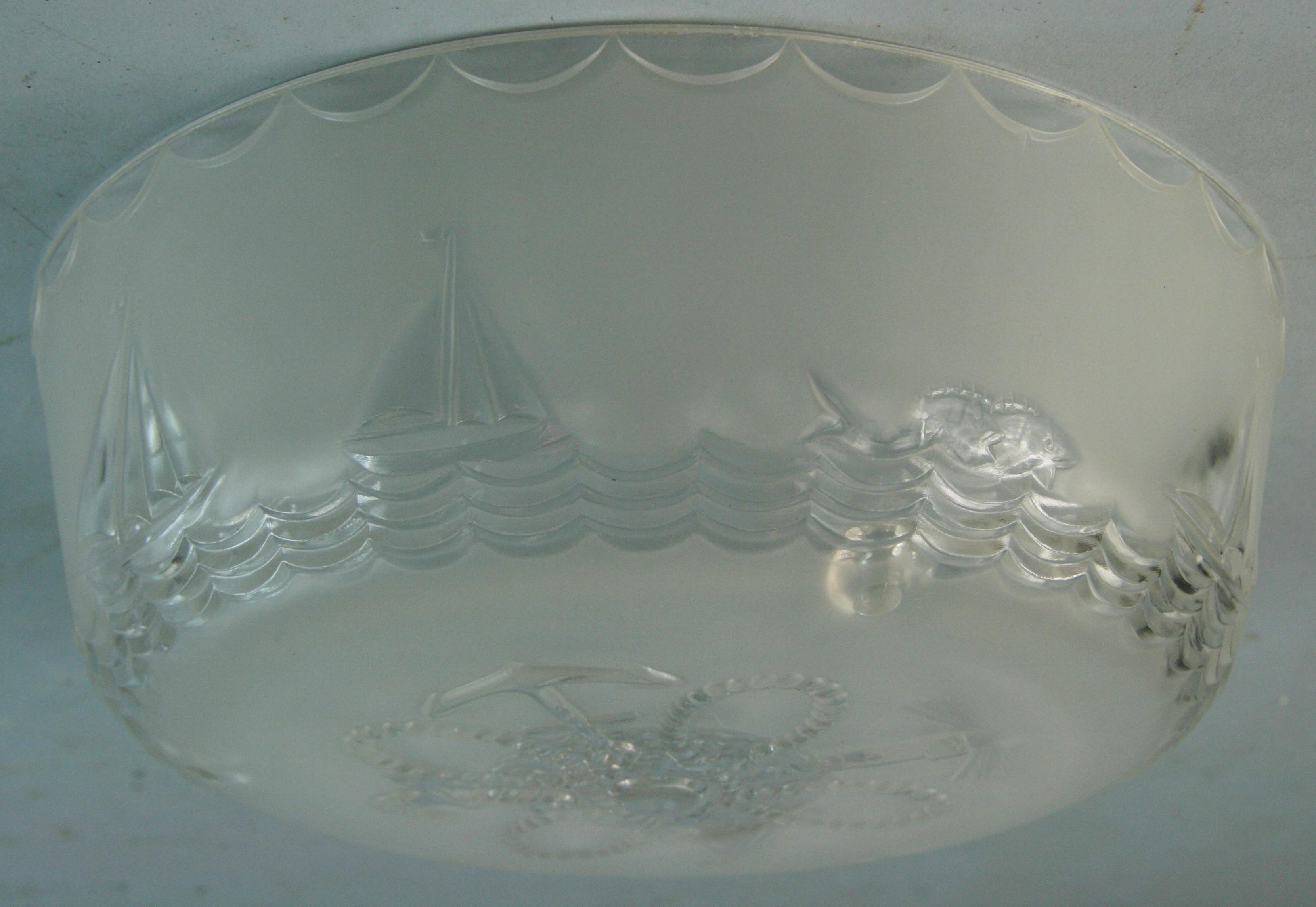 Nautical Clear Glass Flushmount For Sale 2