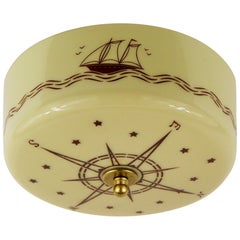 Vintage Nautical Compass Ceiling Light