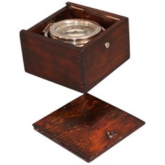 Vintage Nautical Compass in Varnished Box