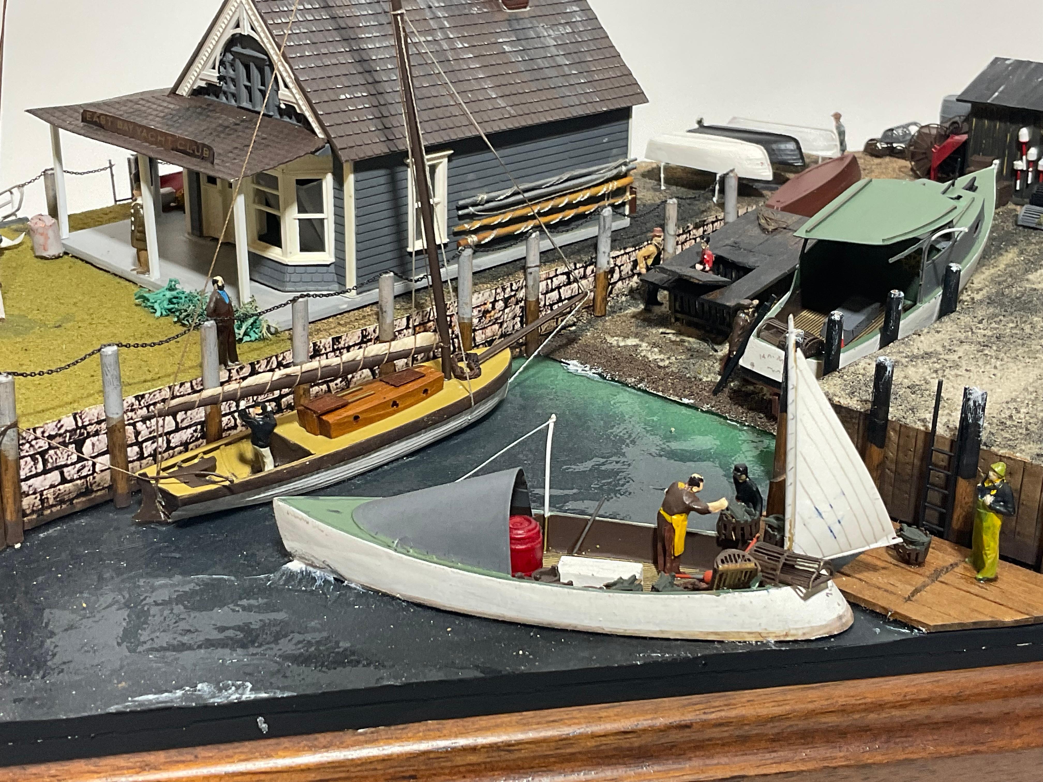 Nautical diorama of CARLYLE COVE in Maine For Sale 3