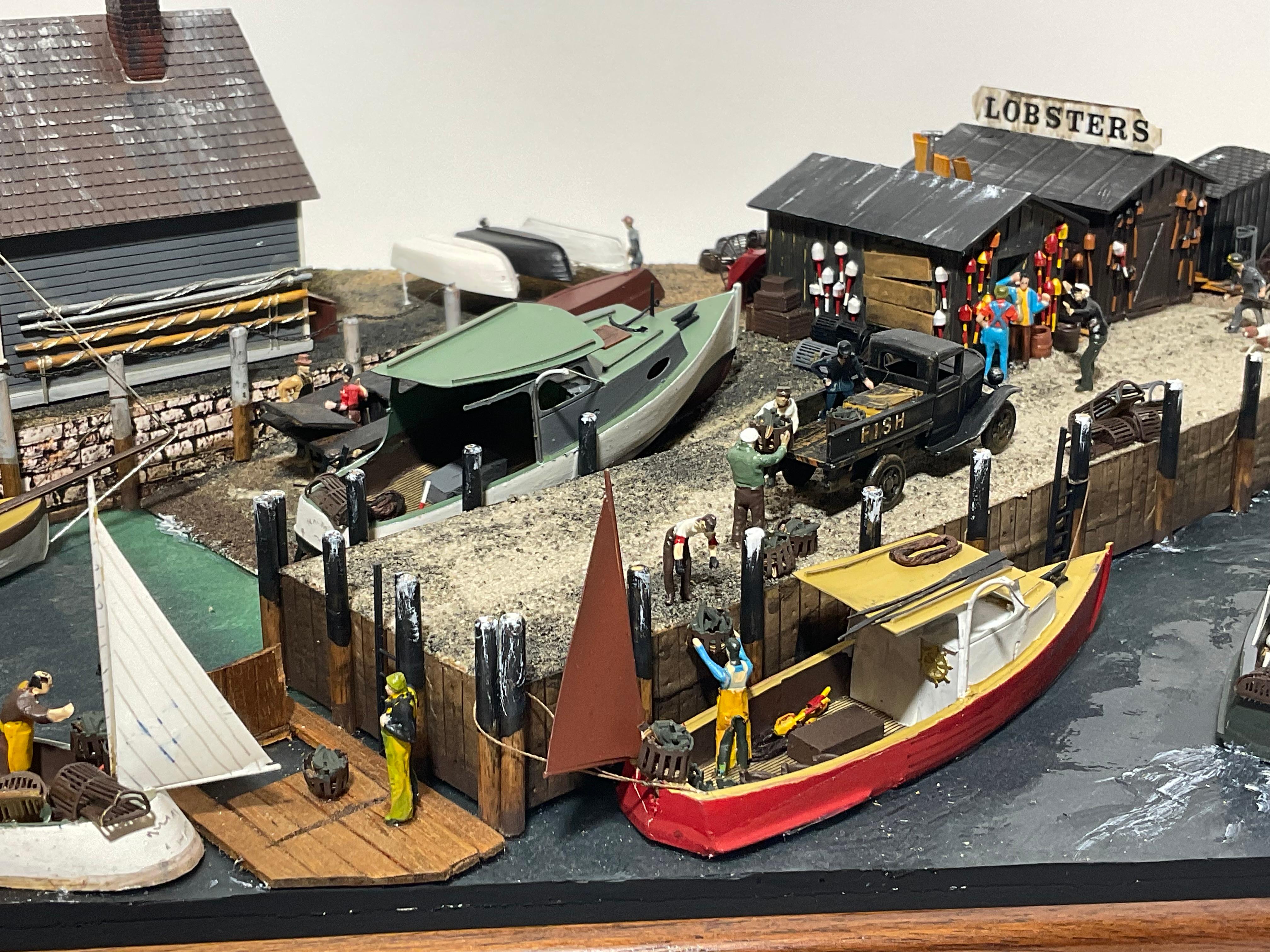 Nautical diorama of CARLYLE COVE in Maine For Sale 5