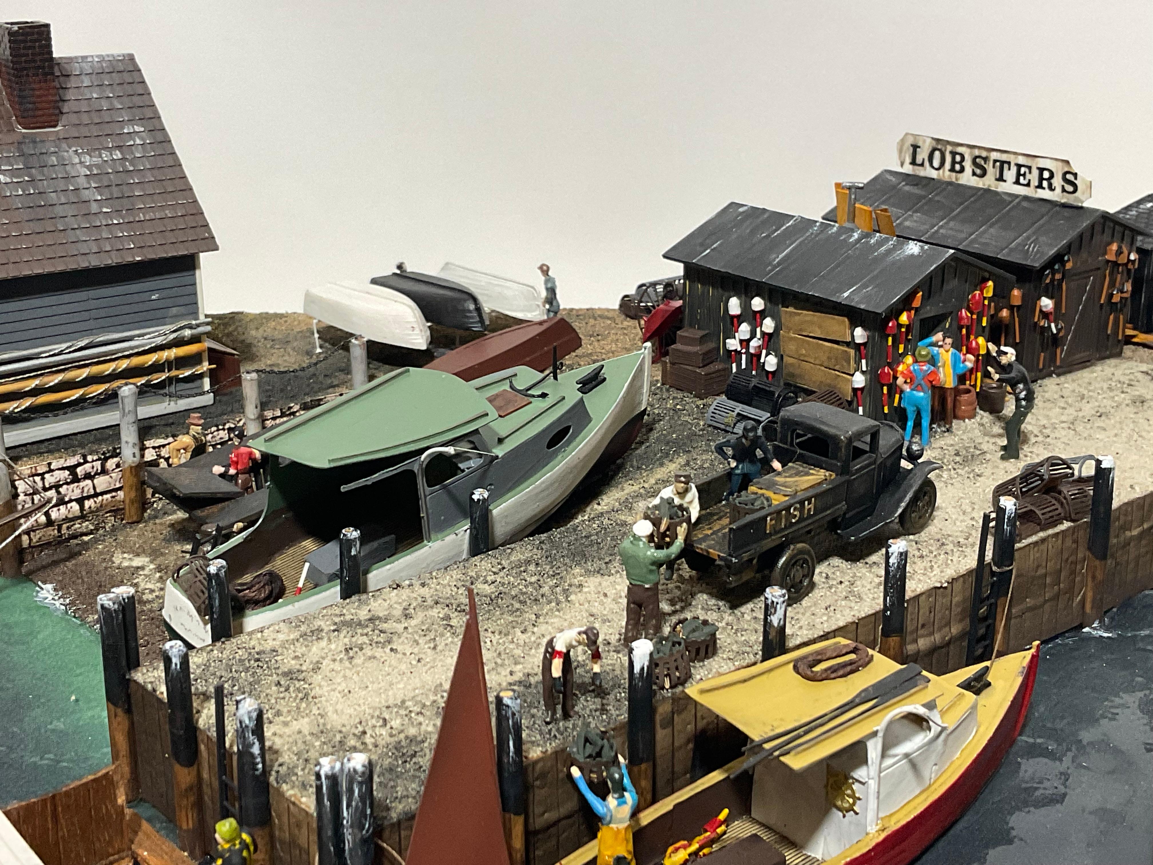 Nautical diorama of CARLYLE COVE in Maine For Sale 7