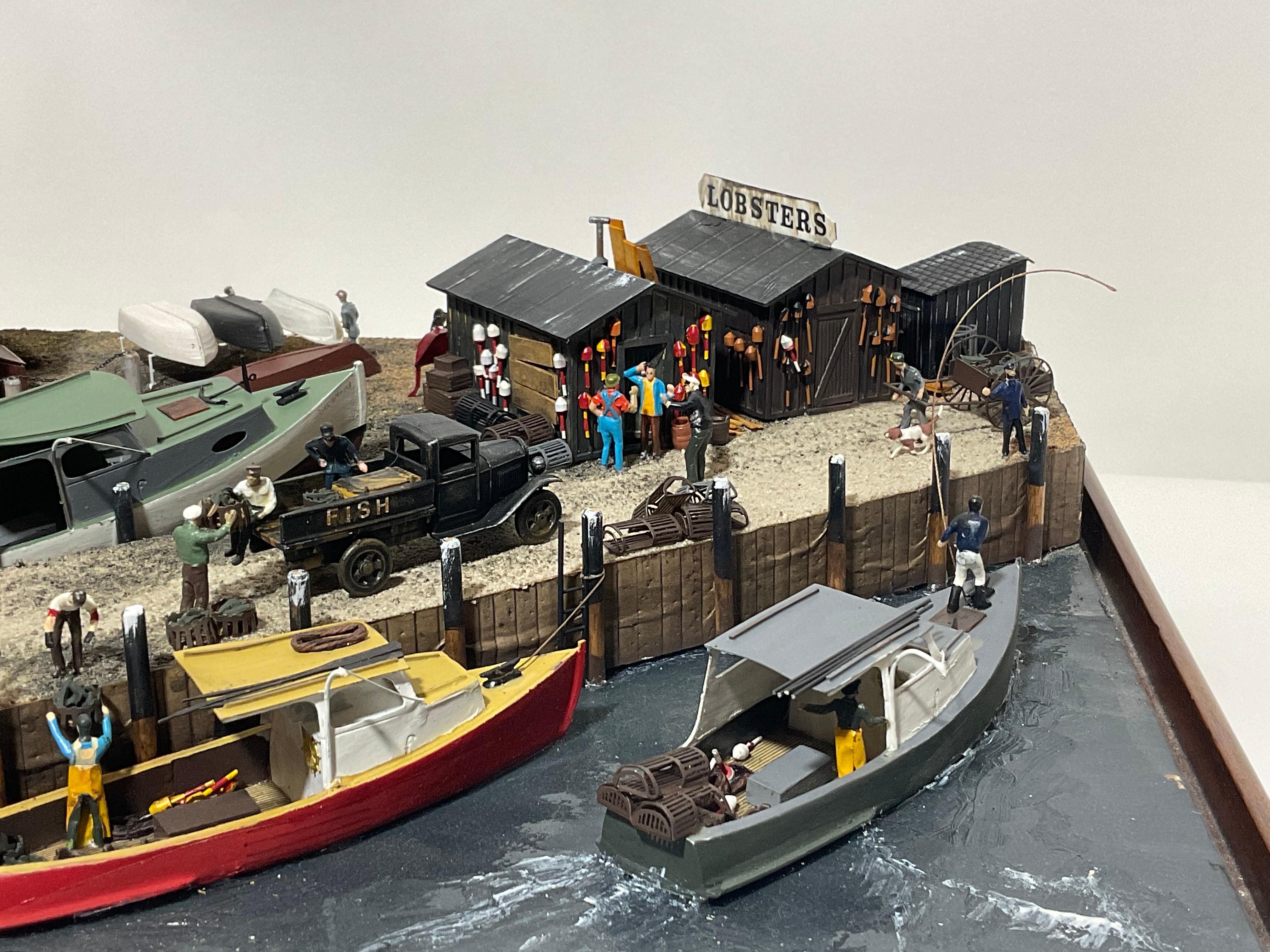 Nautical diorama of CARLYLE COVE in Maine For Sale 8