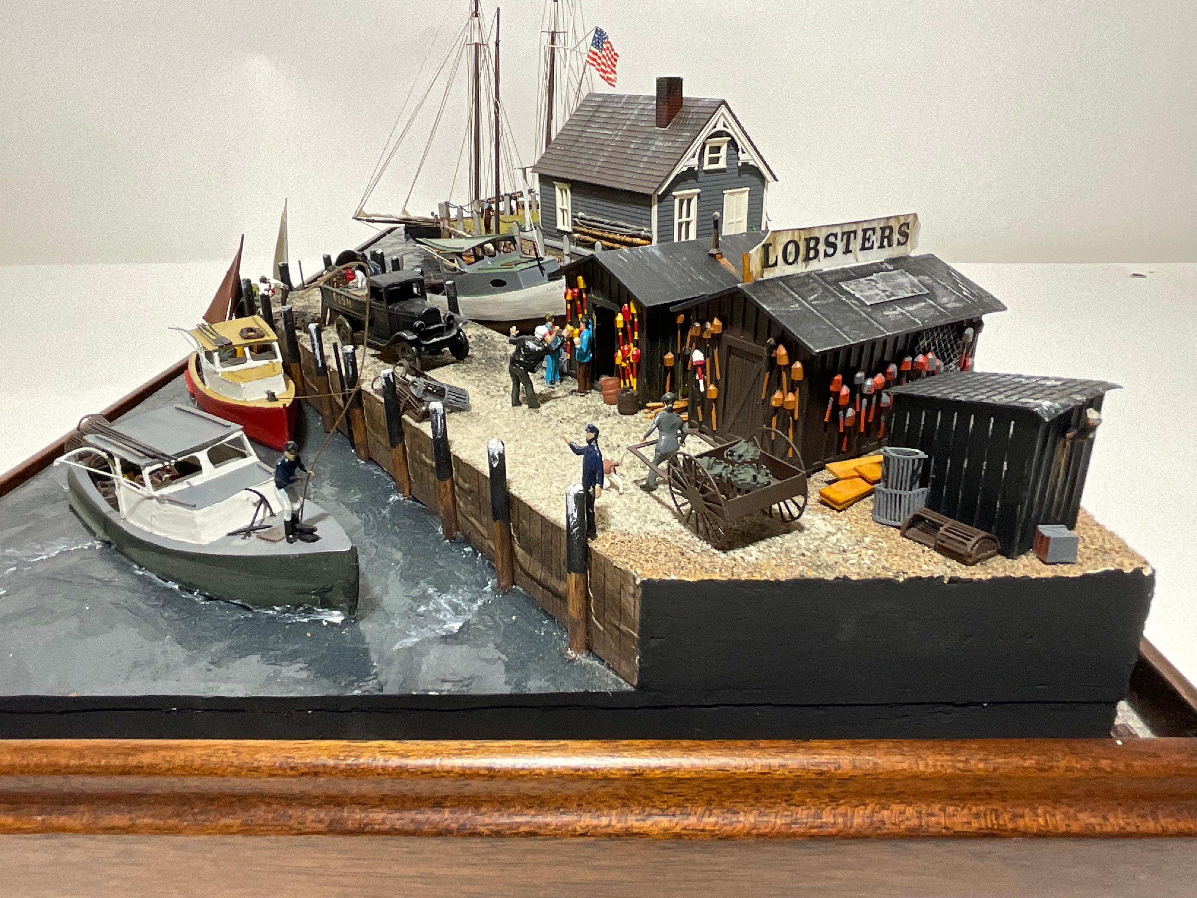 Nautical diorama of CARLYLE COVE in Maine For Sale 11