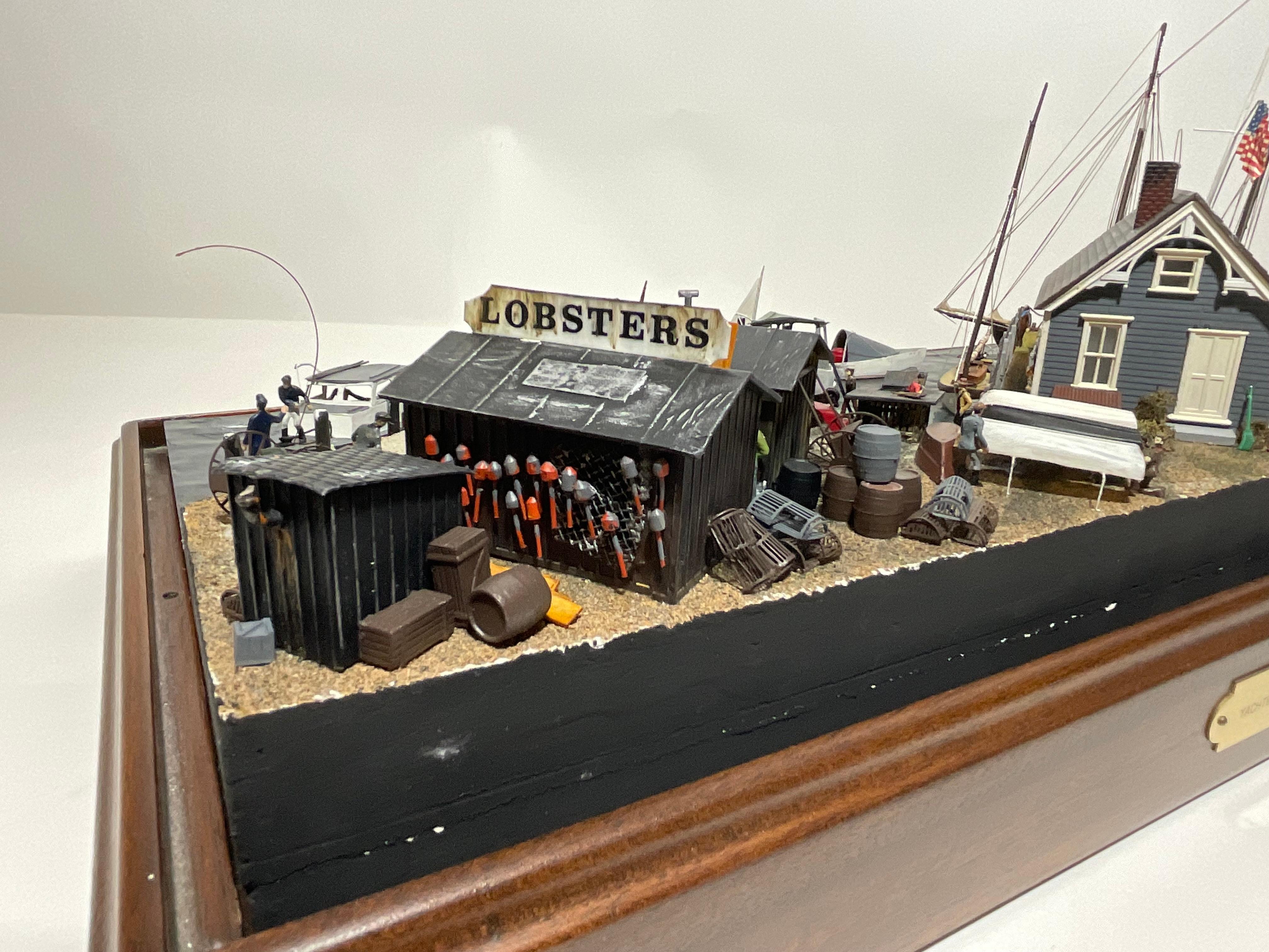 Nautical diorama of CARLYLE COVE in Maine For Sale 13