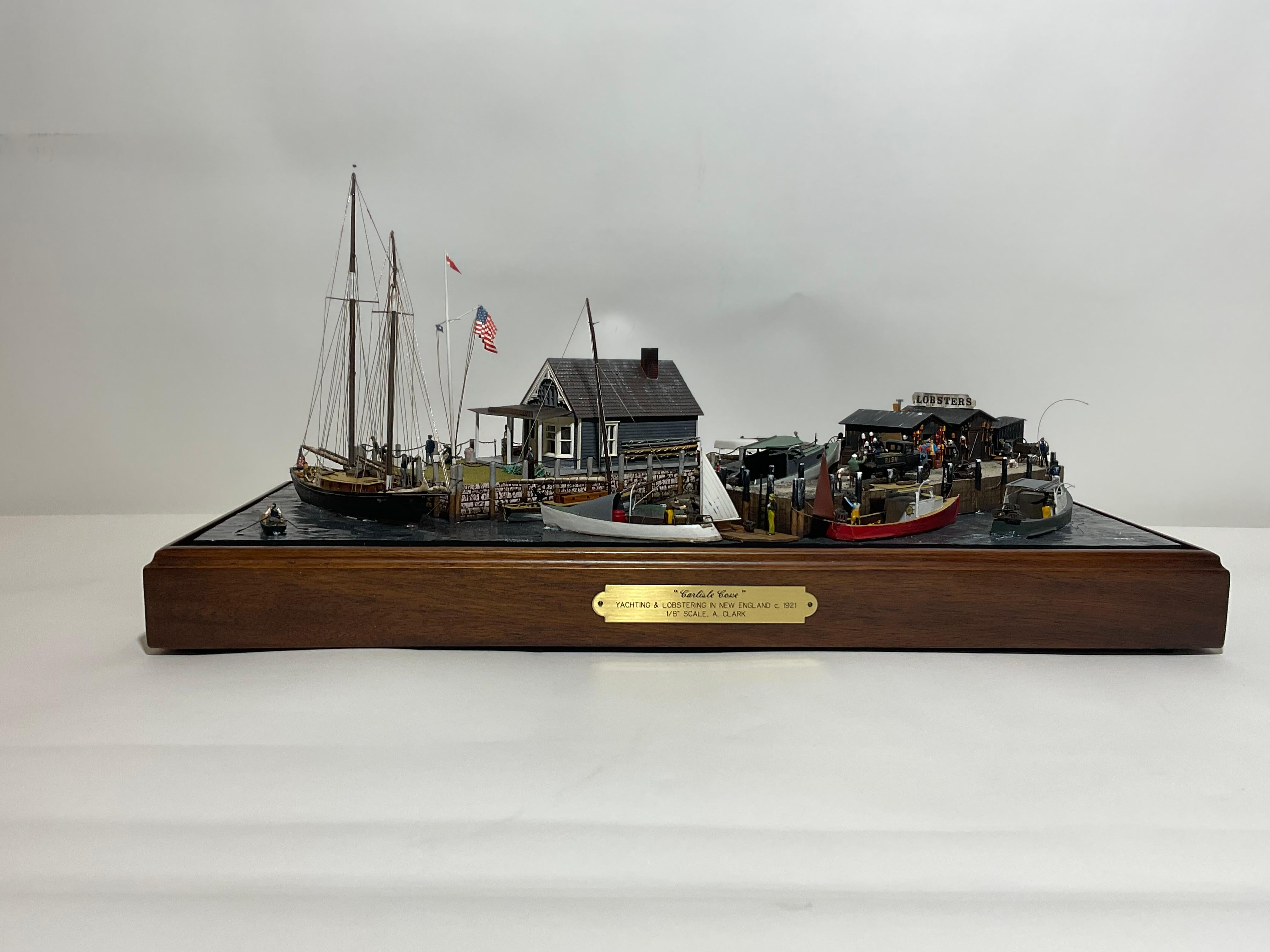 North American Nautical diorama of CARLYLE COVE in Maine For Sale