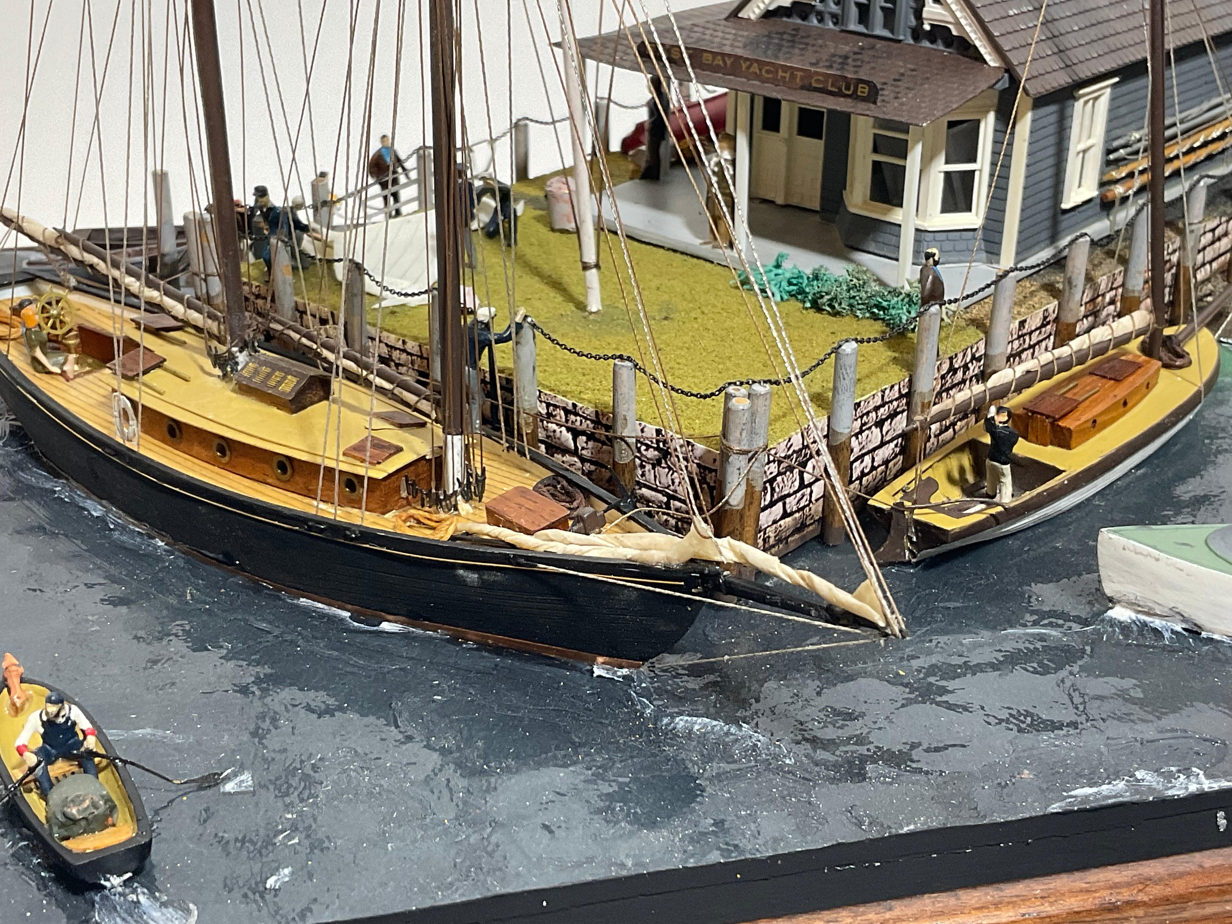 Nautical diorama of CARLYLE COVE in Maine For Sale 1