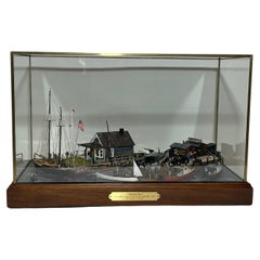 diorama nautique de CARLYLE COVE dans le Maine