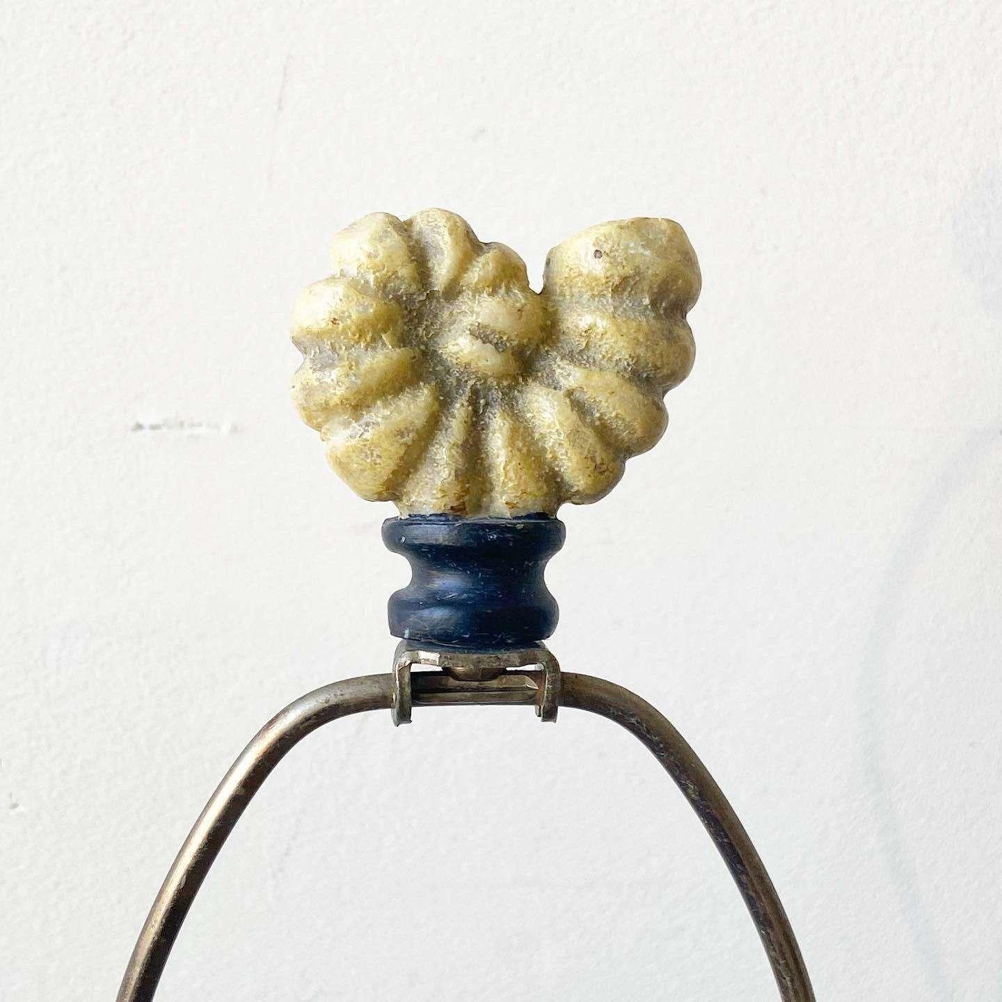 Fin du 20e siècle Paire de lampes de table nautiques en fausse pierre calcaire en vente