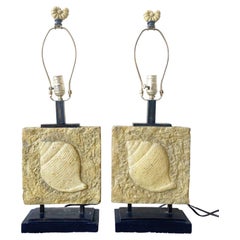 Nautische Tischlampen aus Kalksteinimitat - ein Paar