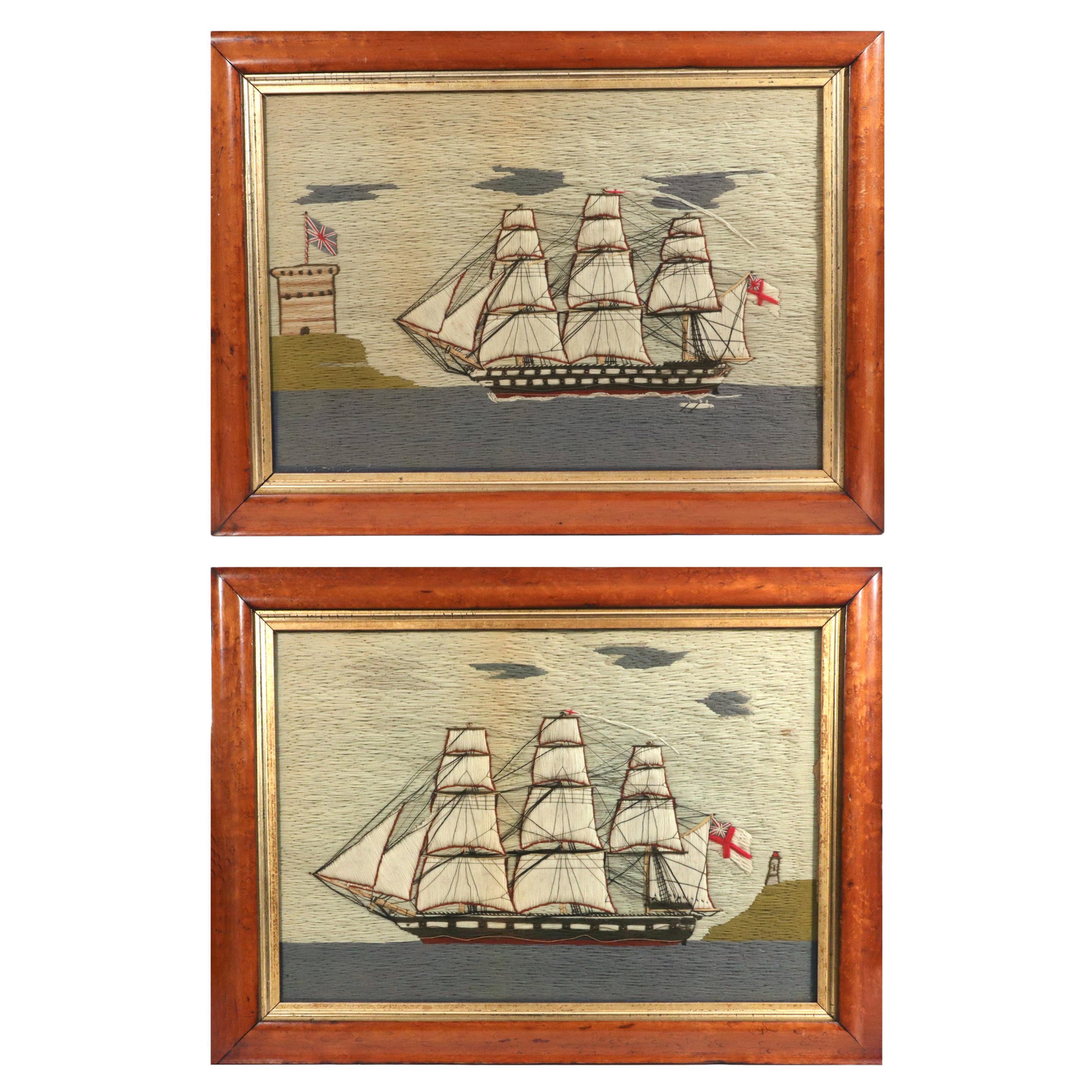 Nautical Folk Art: British Sailor's Woolwork of Royal Navy Ships