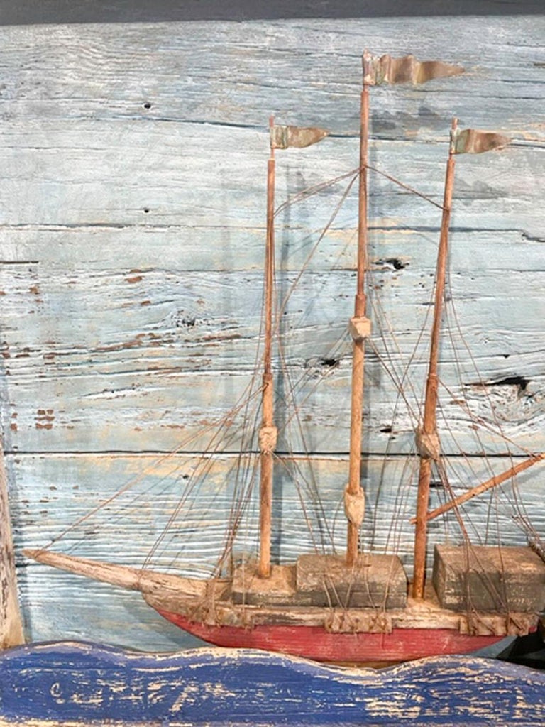 Nautical Folk Art Diorama 'Heartfelt Goodbye' by Steve Hazlett For Sale