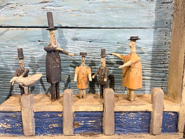 Nautical Folk Art Diorama 'Heartfelt Goodbye' by Steve Hazlett For Sale