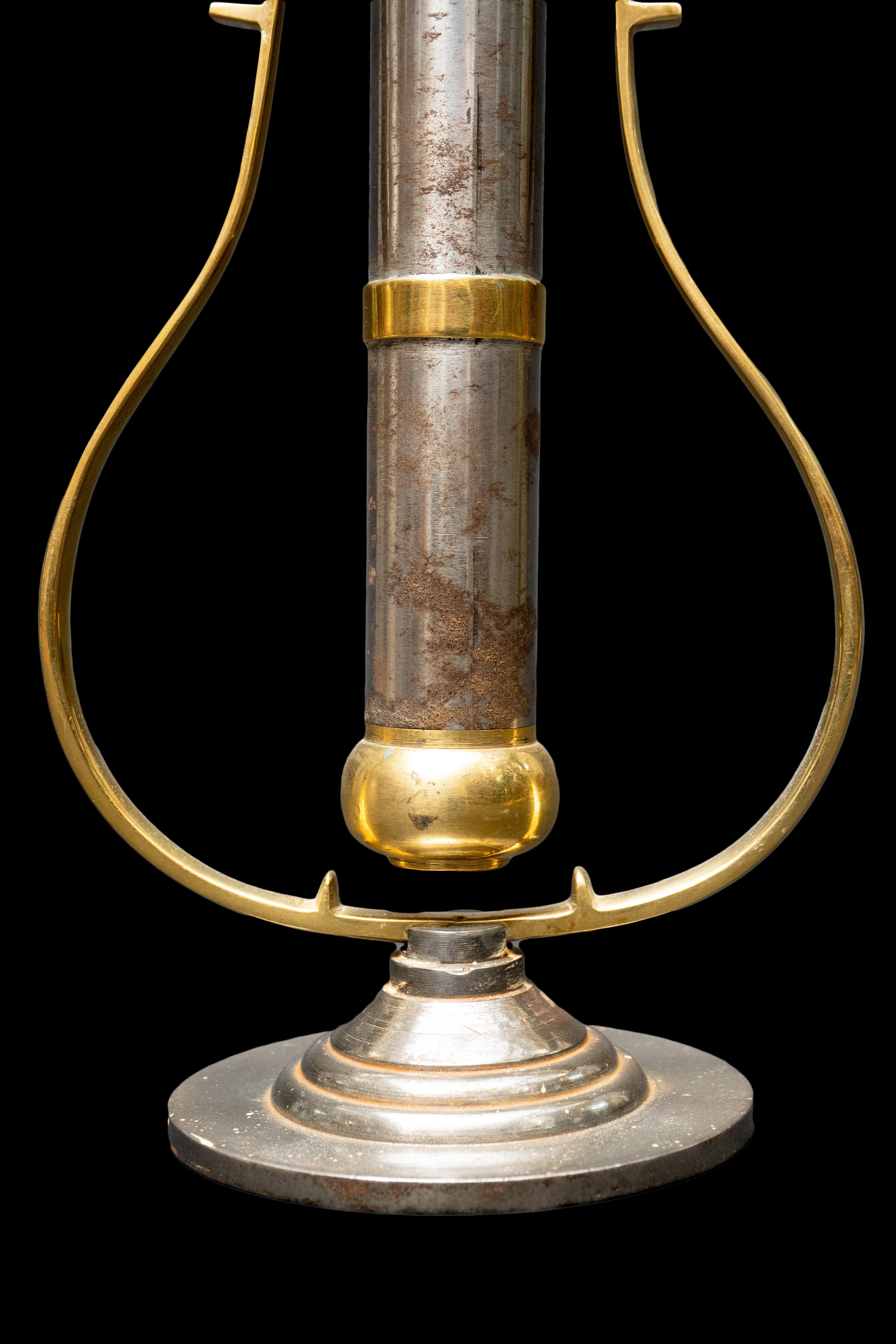 19th Century Nautical Gimbal Oil Lamp, Pair