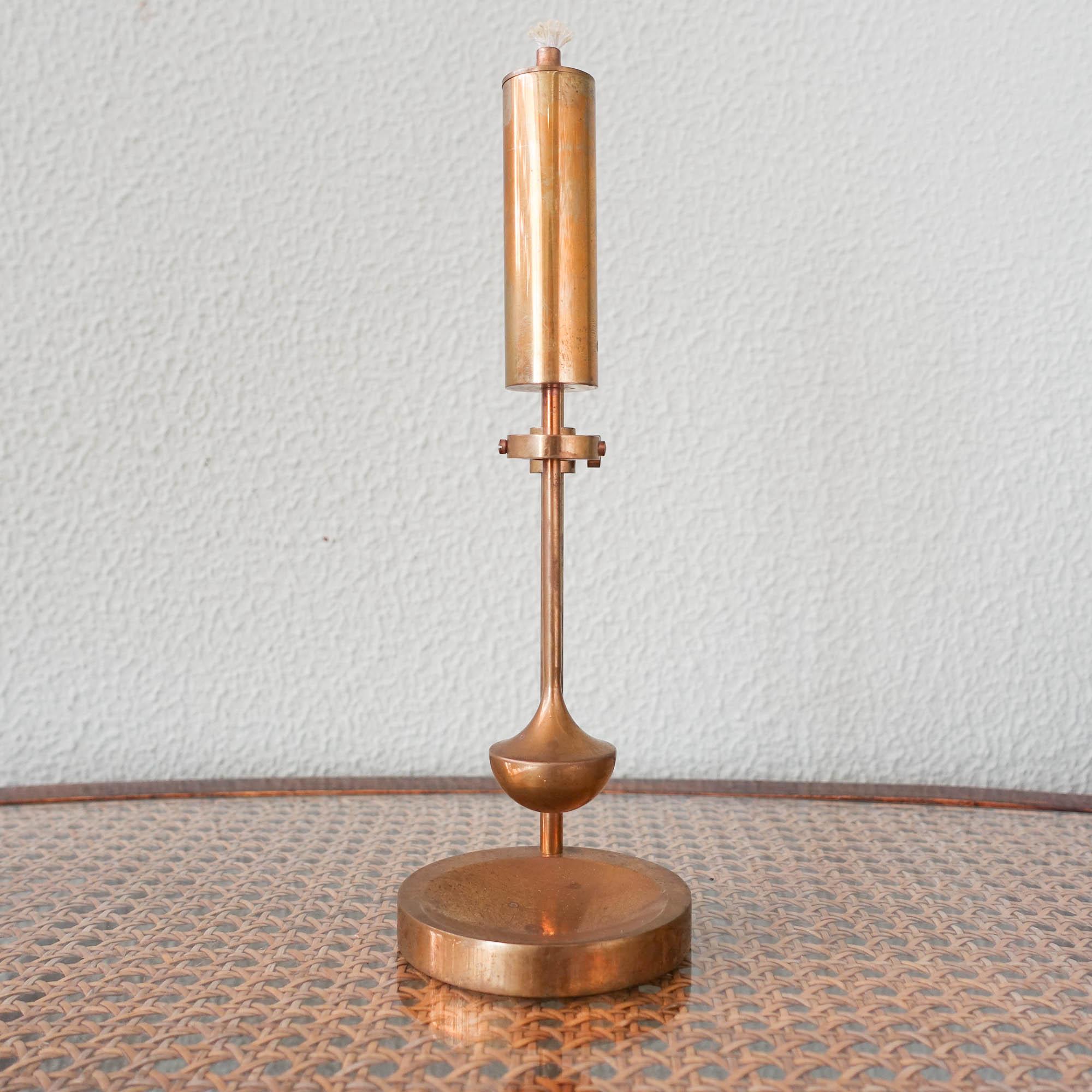 Danish Nautical Gyro Brass Oil Lamp 